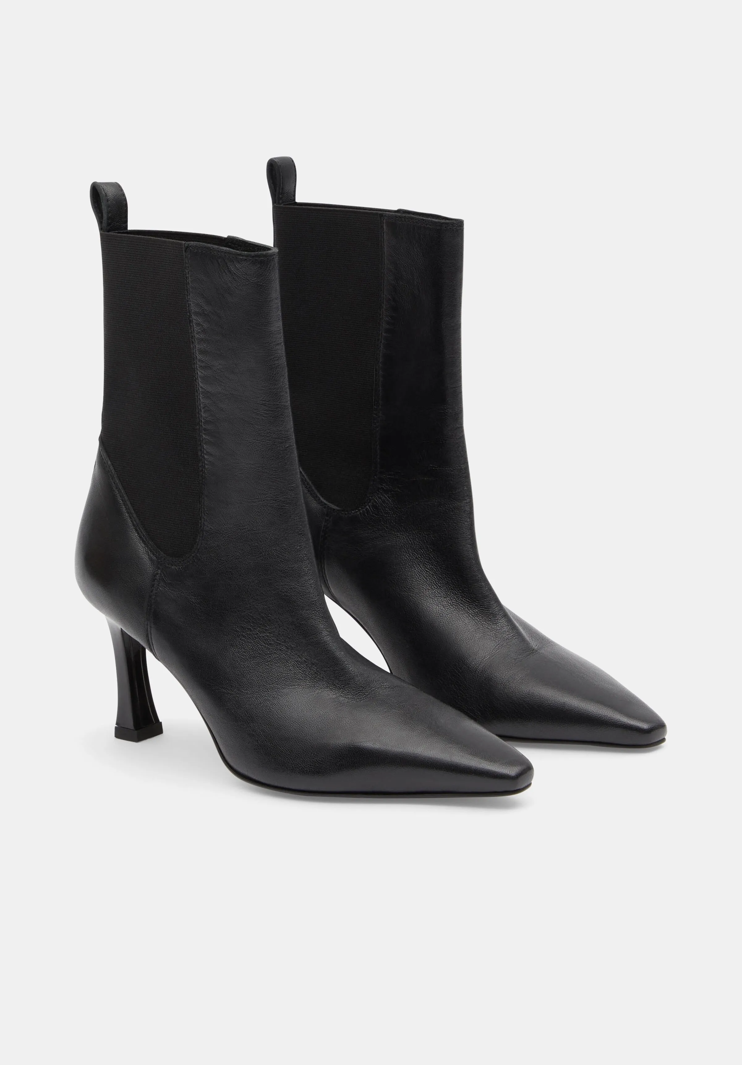 Leather Stiletto Chelsea Boots