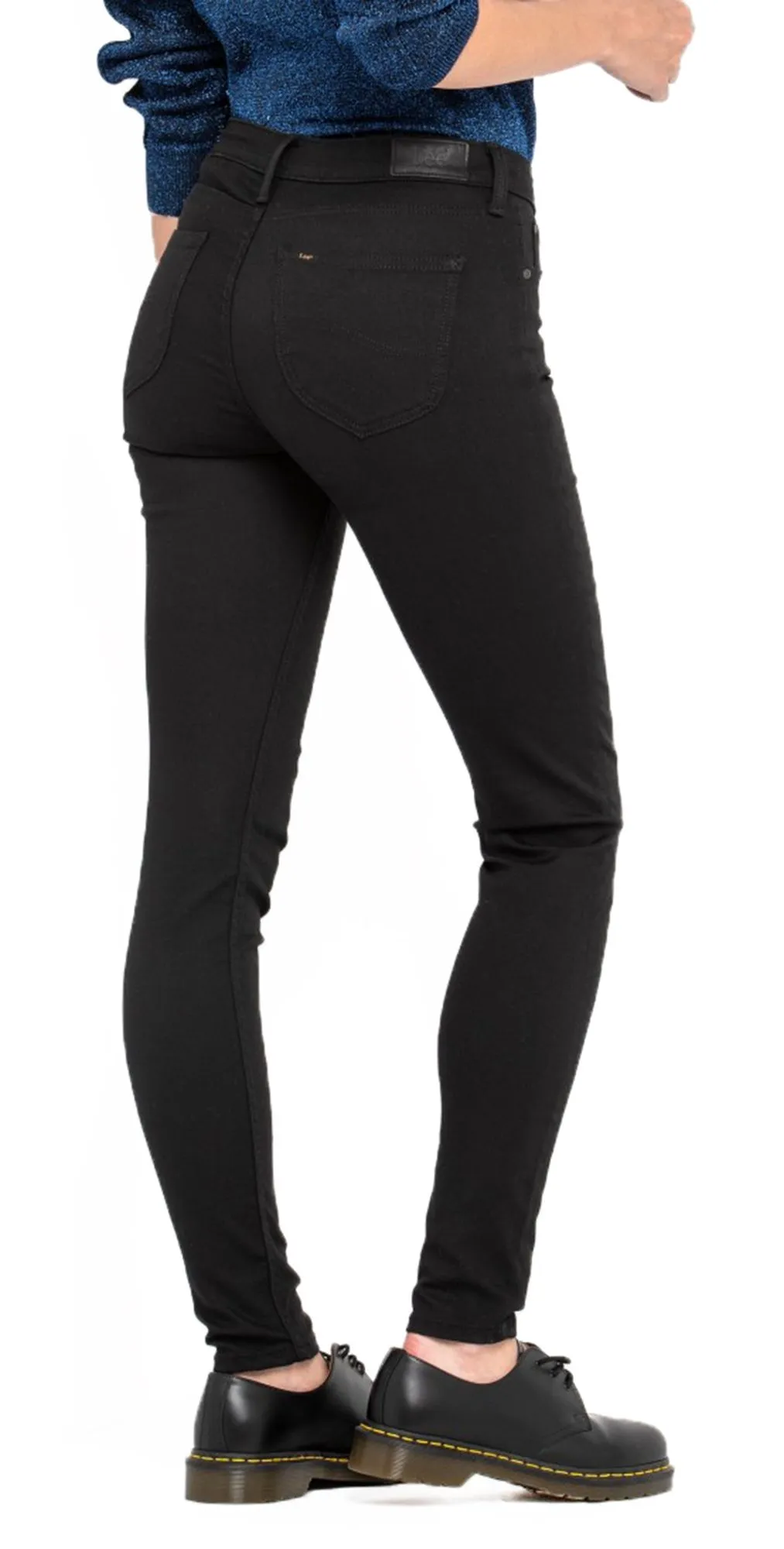 Black Rinse Lee Scarlett Skinny Stretch Jeans