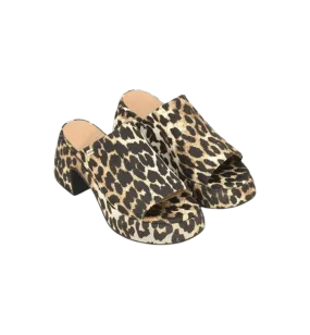 Leopard Print Butterfly Platform Sandals by GANNI