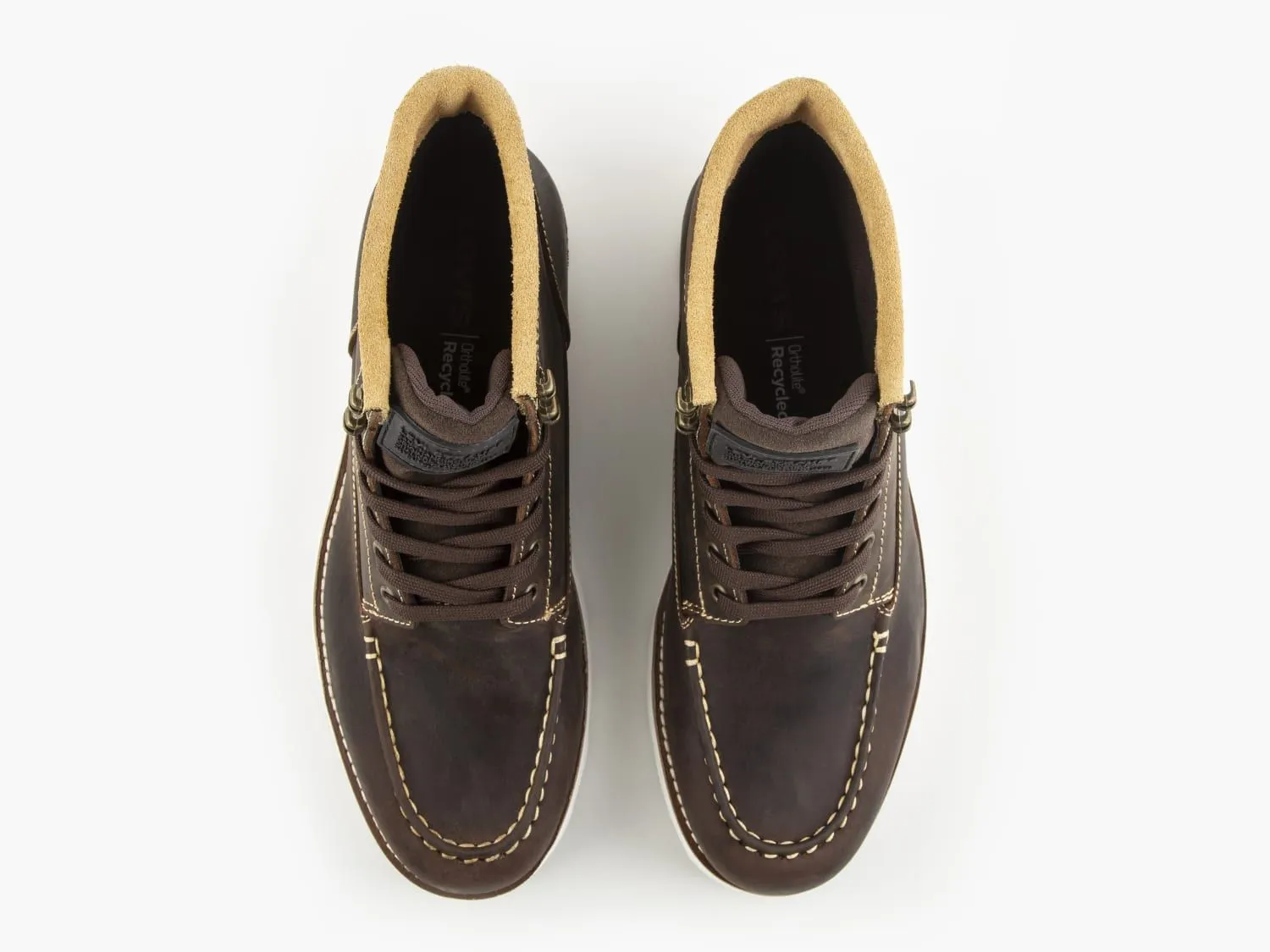 Levi's Darrow Mocc Lace Up Dark Brown Leather Boots