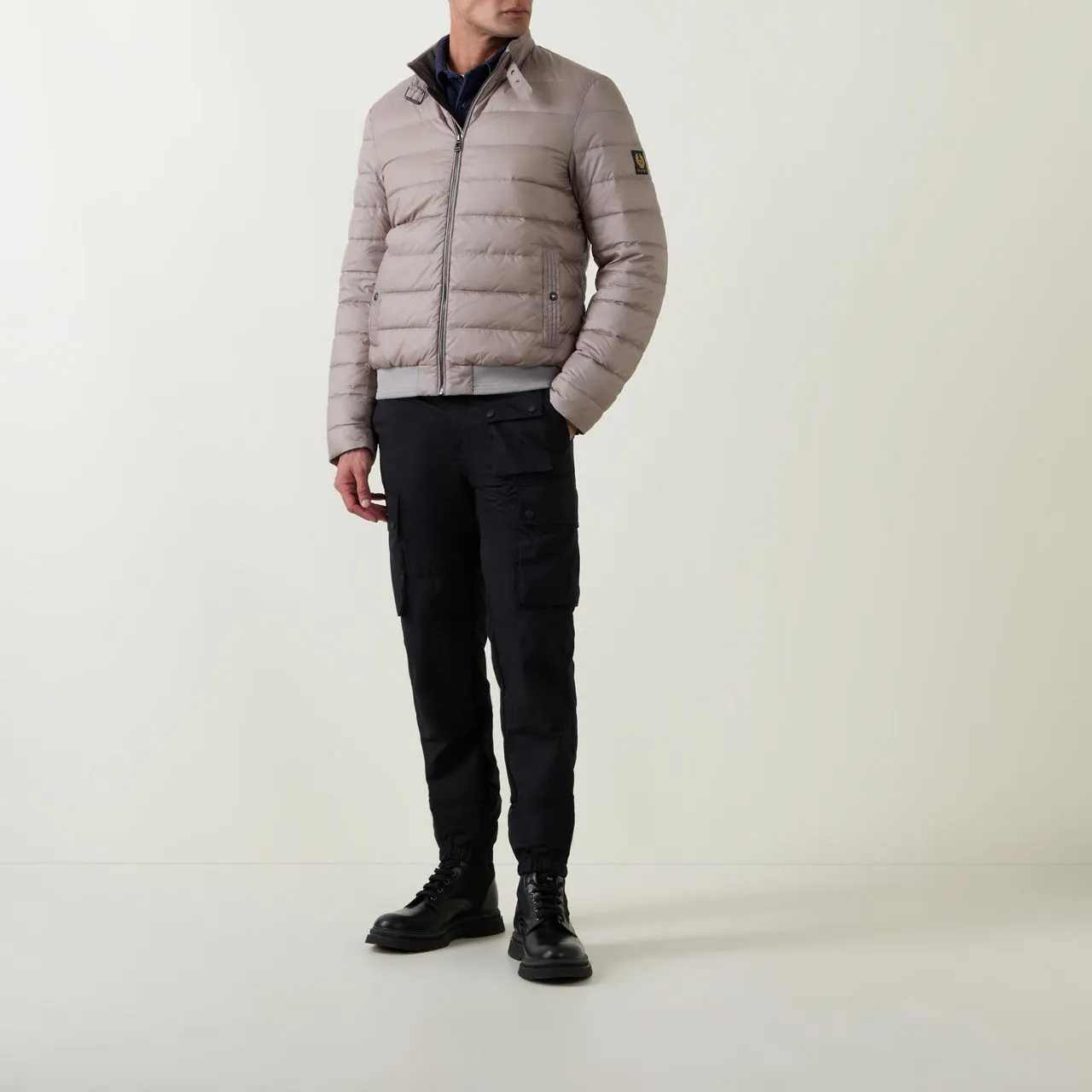 Light Grey Padded Casual Jacket by BELSTAFF