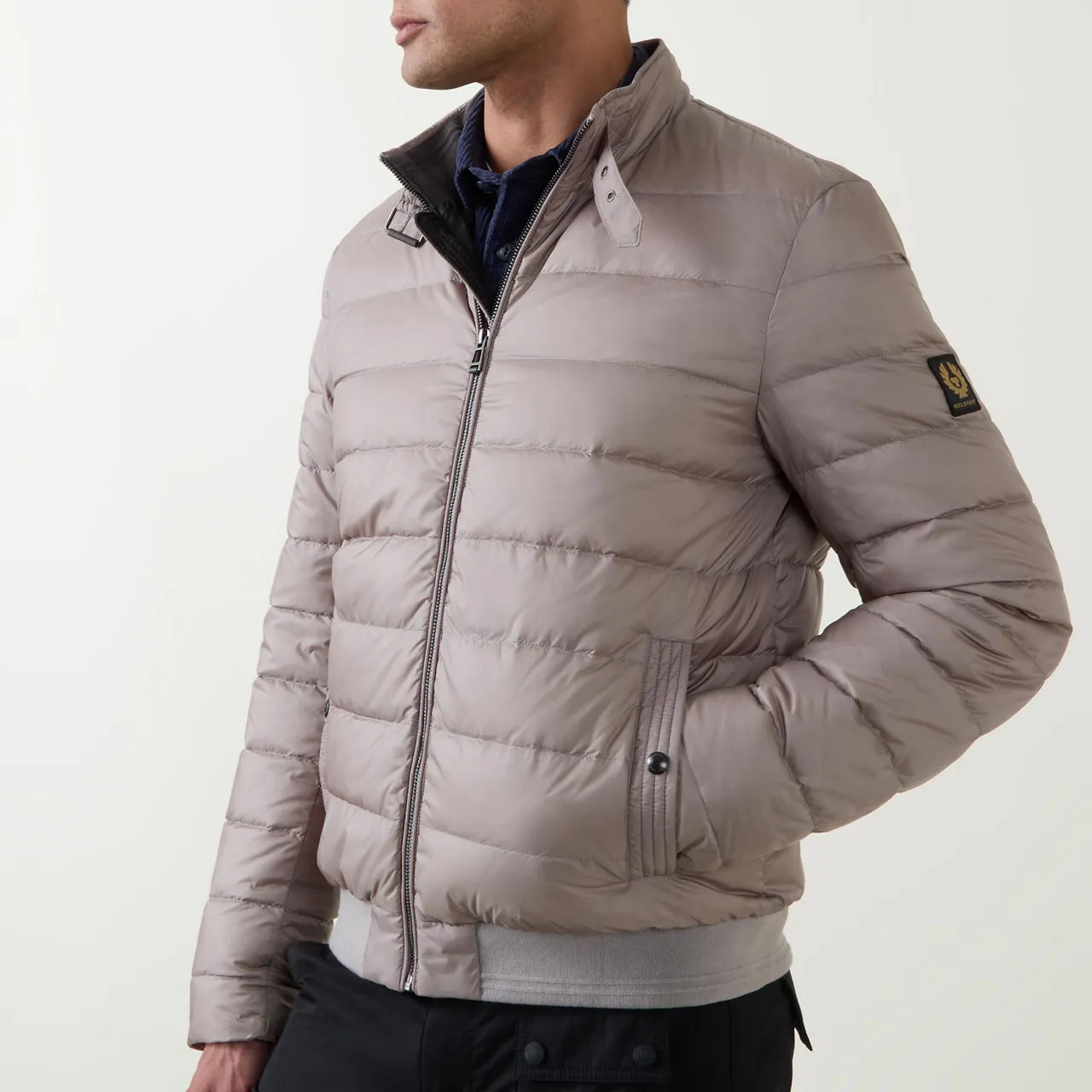 Light Grey Padded Casual Jacket by BELSTAFF