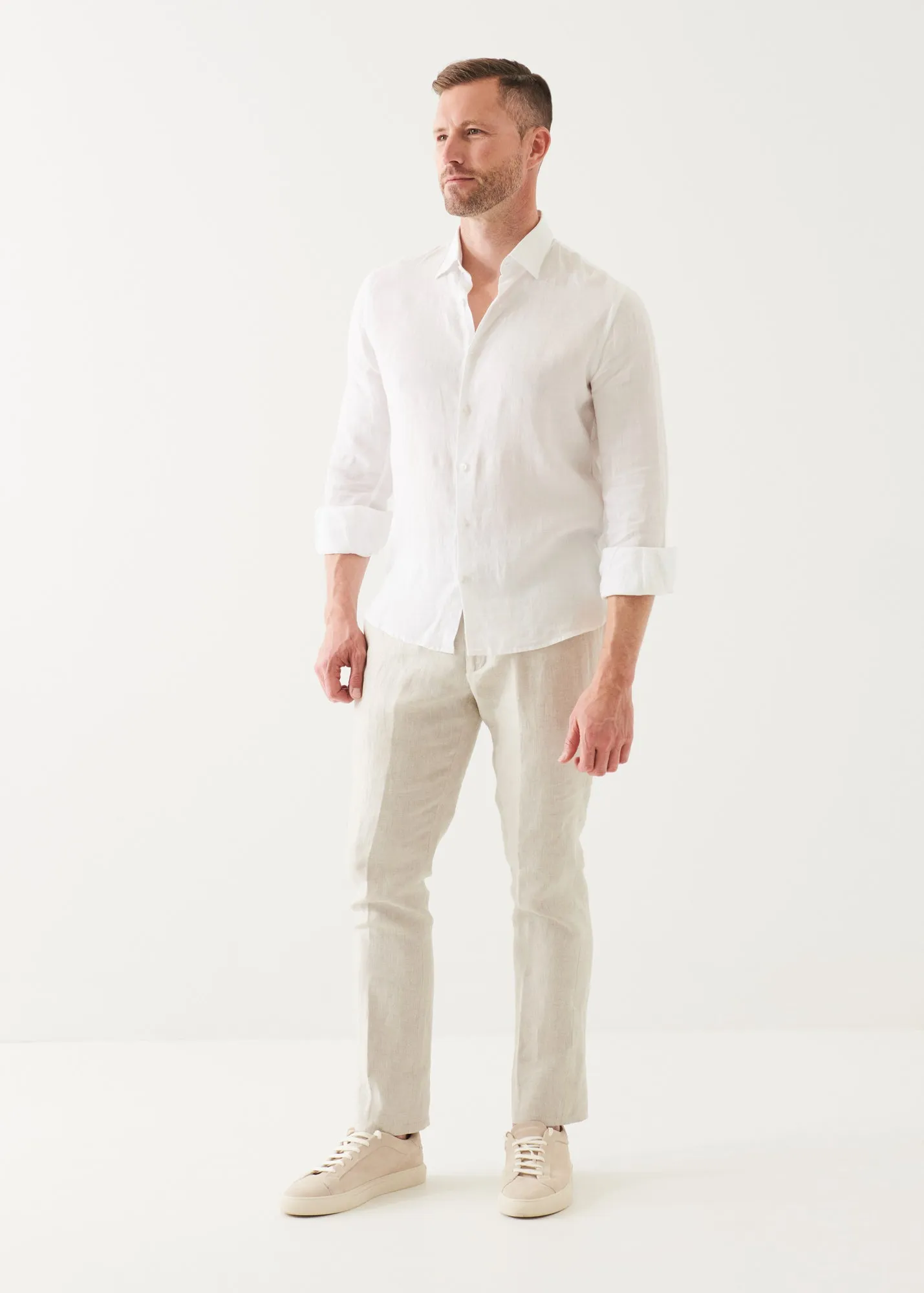 linen trousers