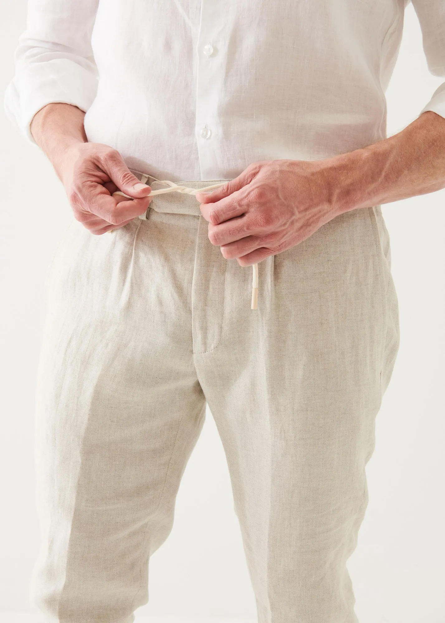 linen trousers