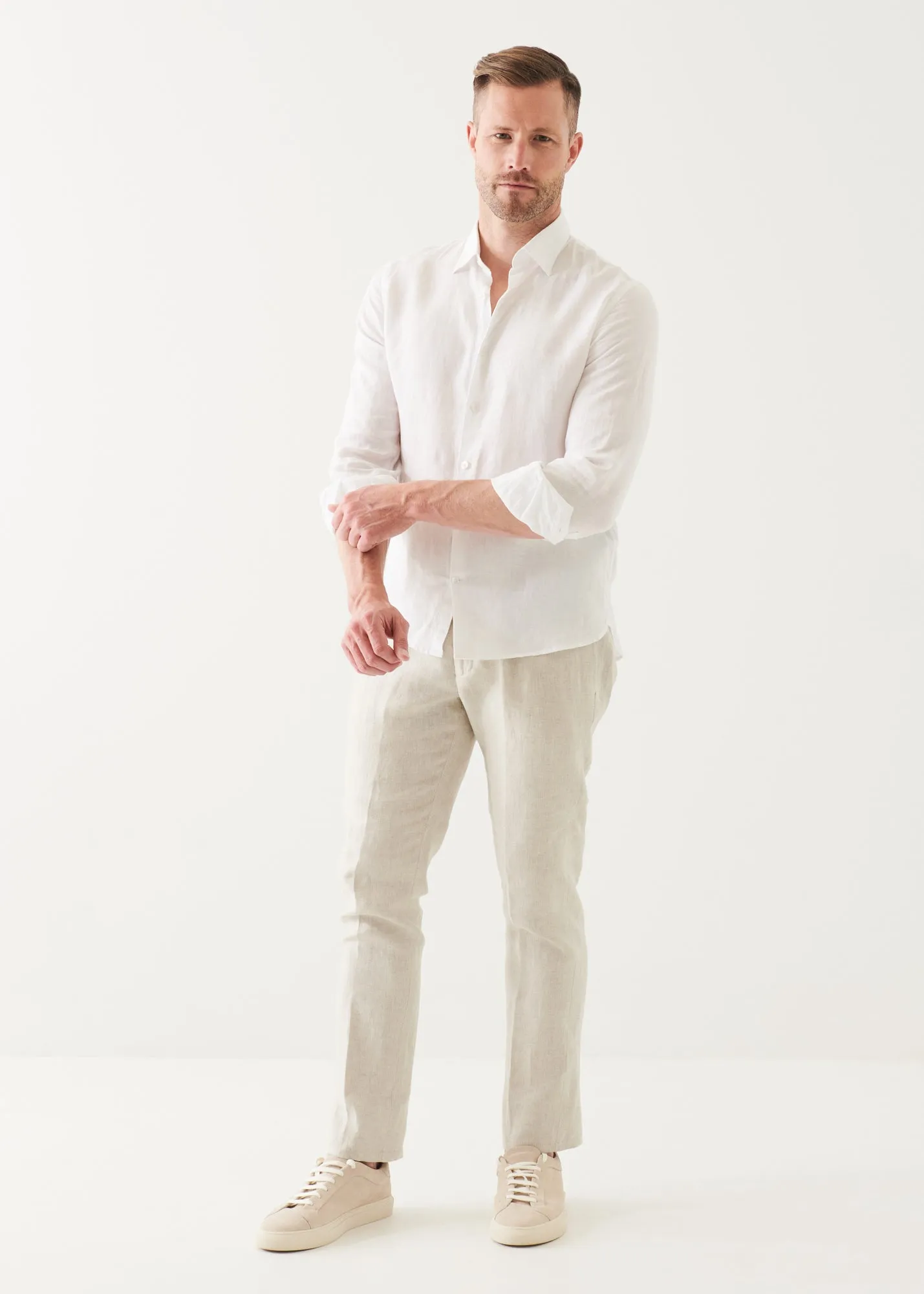 linen trousers