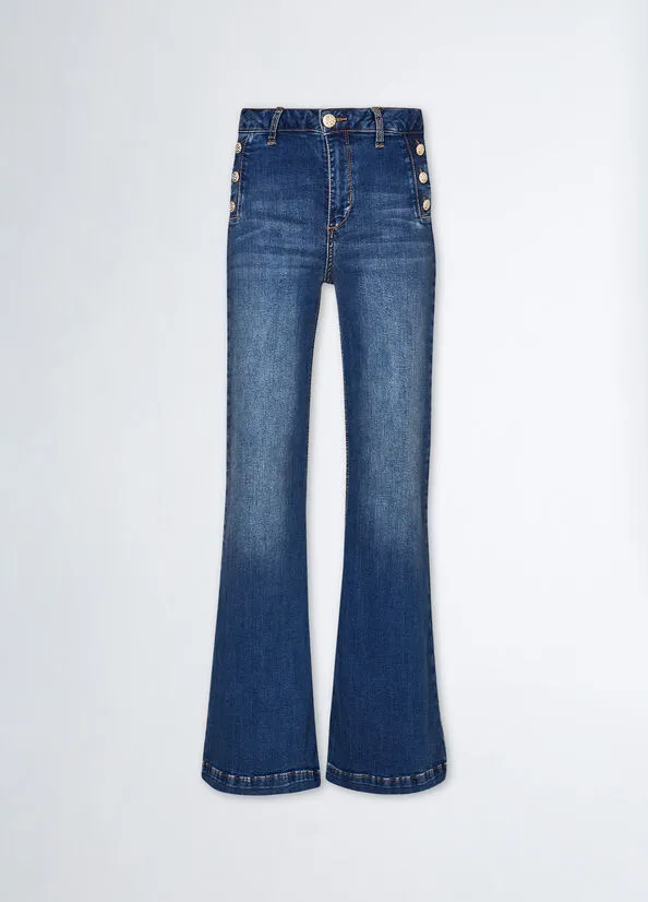 Liu Jo Flare Jeans With Buttons