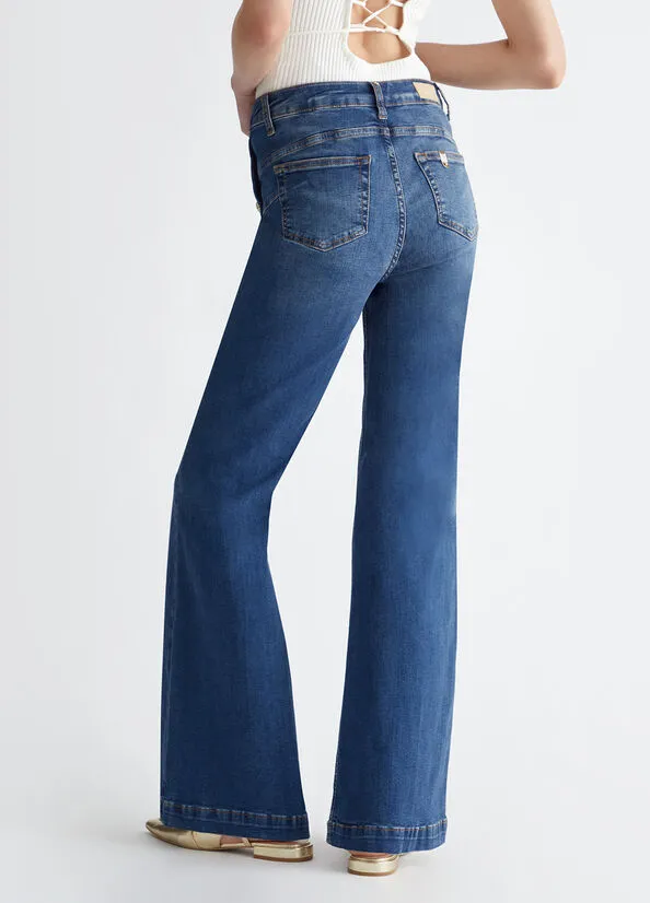 Liu Jo Flare Jeans With Buttons