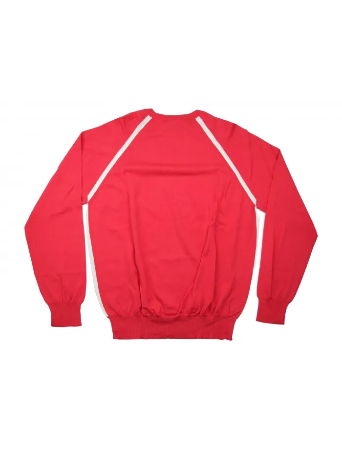 Luigi Borrelli Coral White Sweater Raglan BL28232 COL 27455 Mod Man