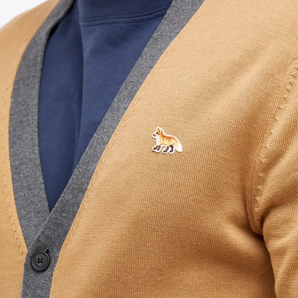 Maison Kitsuné Unisex Wool Bicolor Animal Patterns Logo