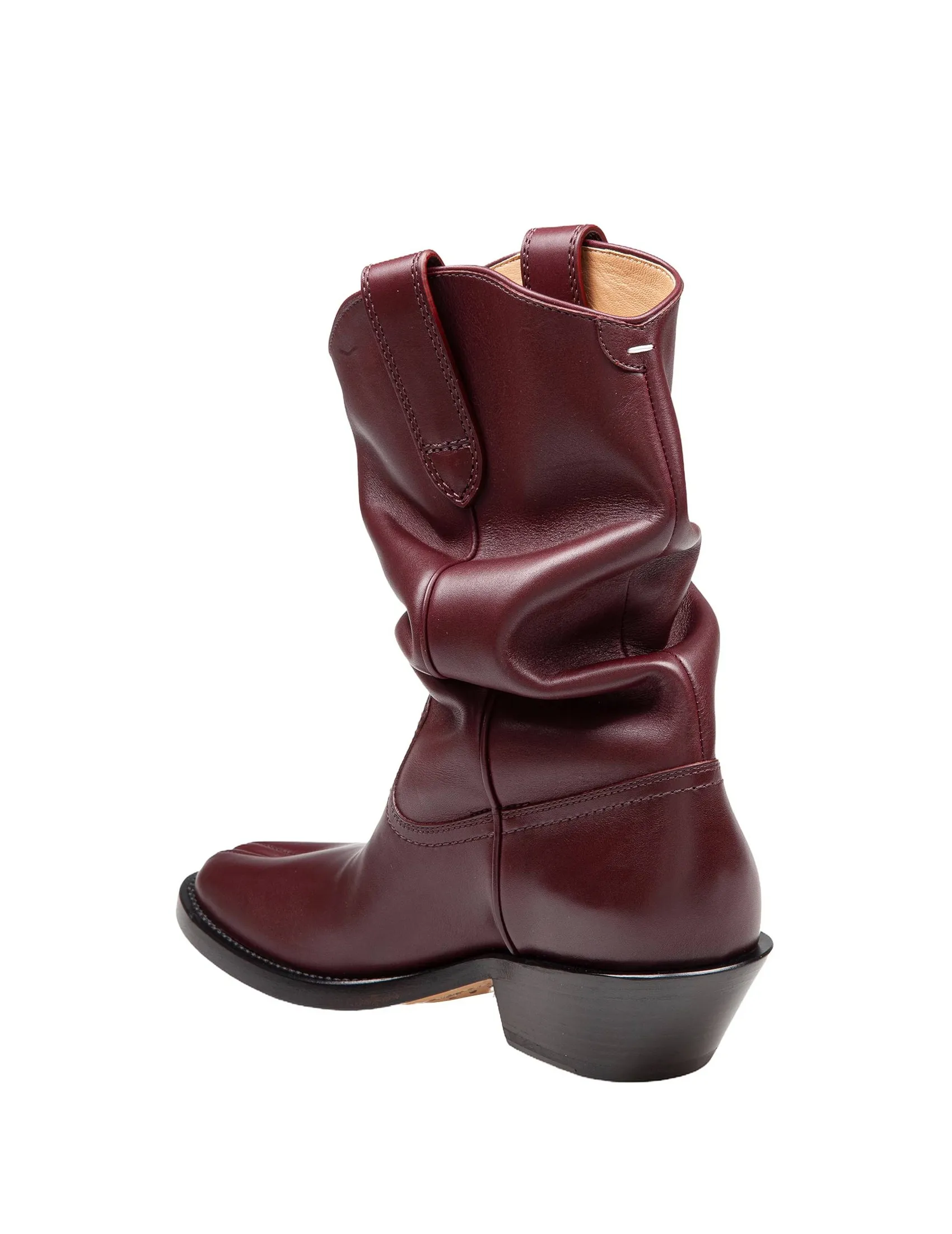 Maison Margiela Tabi Texan Boot Leather Bordeaux