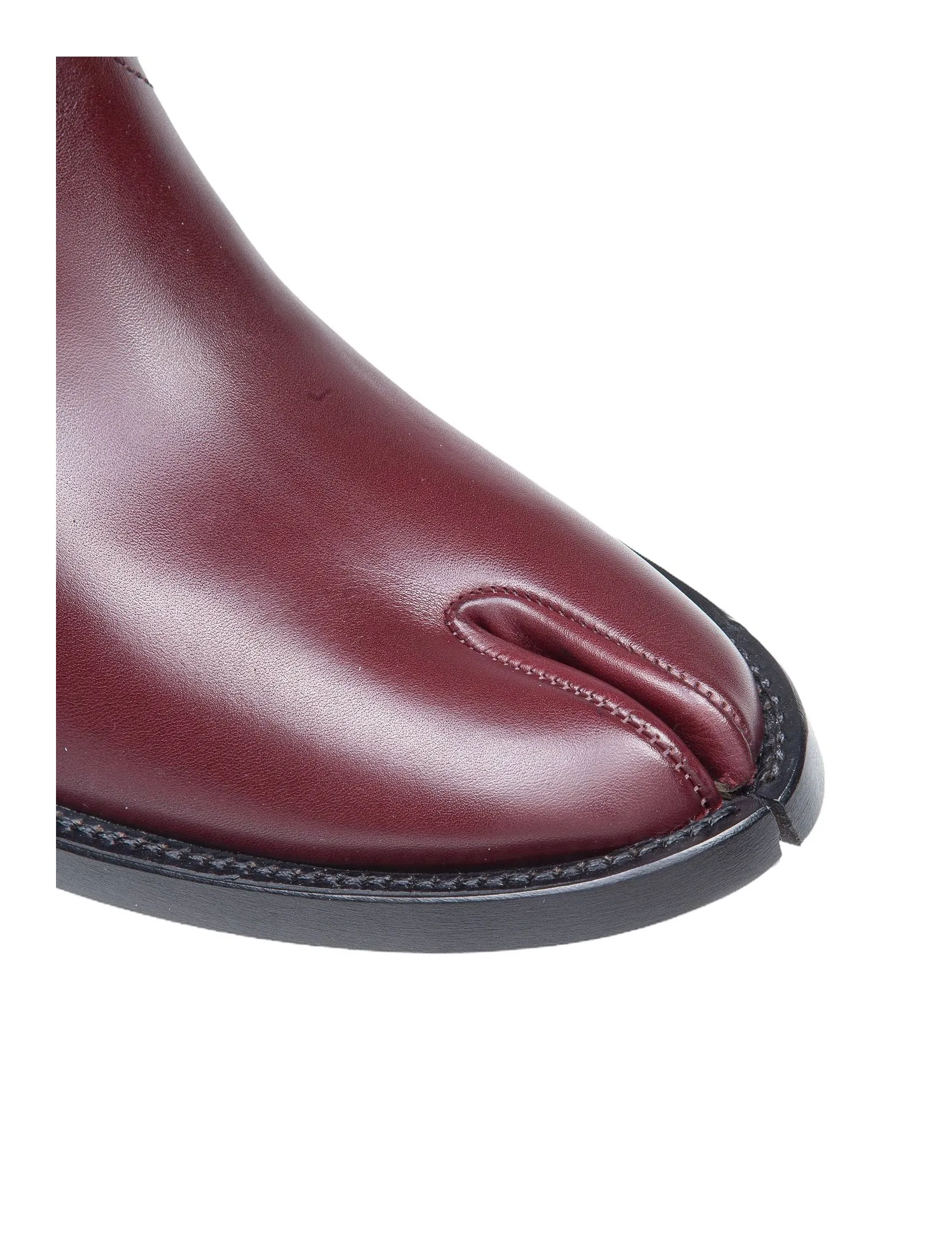 Maison Margiela Tabi Texan Boot Leather Bordeaux