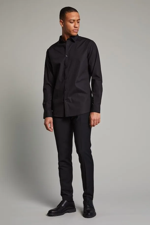 Black Matinique Robo N Stretch Poplin Dress Shirt