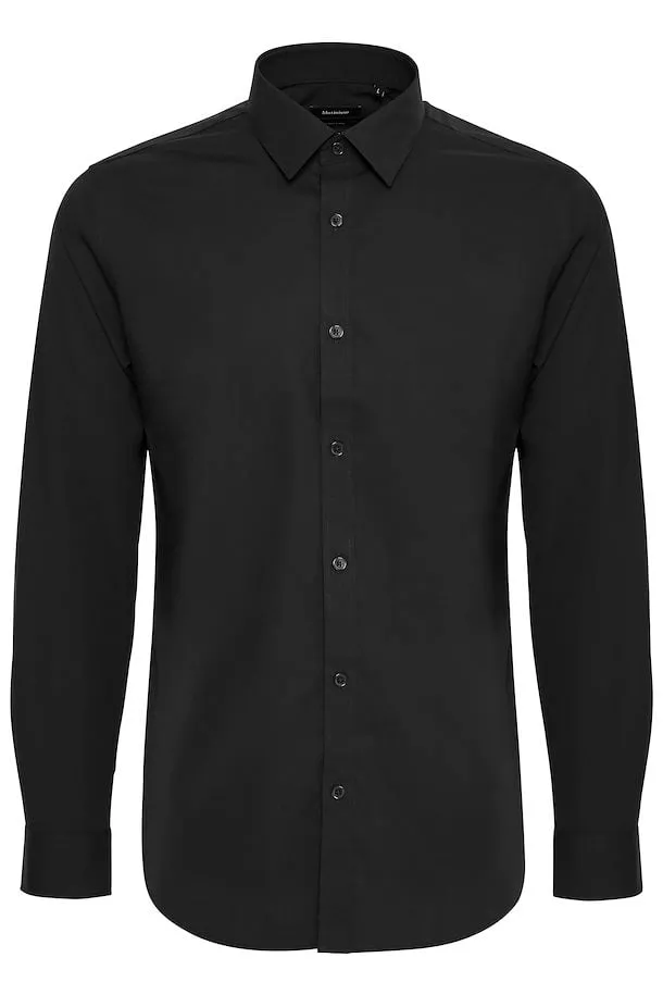 Black Matinique Robo N Stretch Poplin Dress Shirt