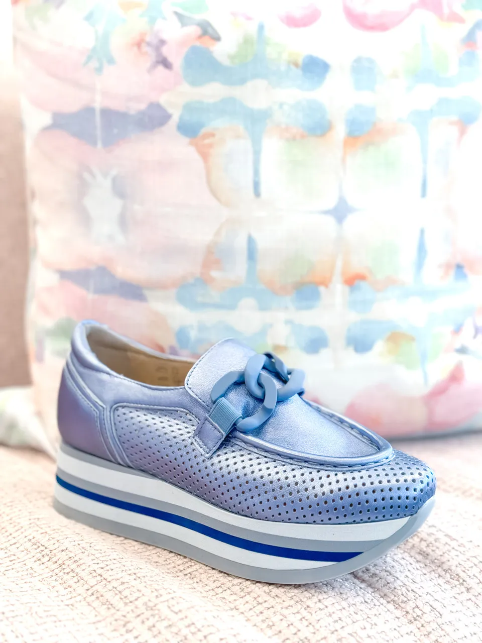 Metallic Sky Slip-On Sneaker by Softwaves