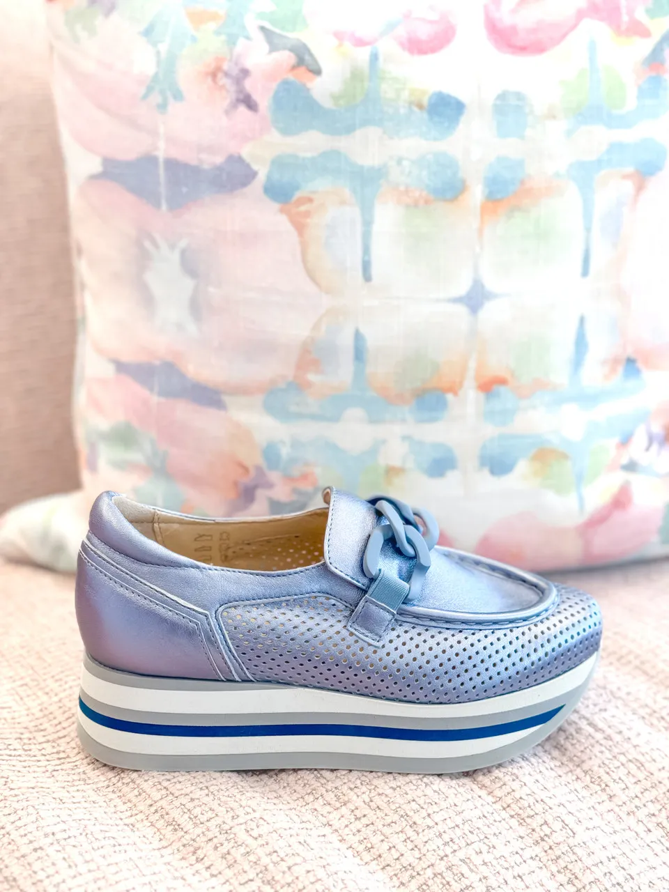 Metallic Sky Slip-On Sneaker by Softwaves