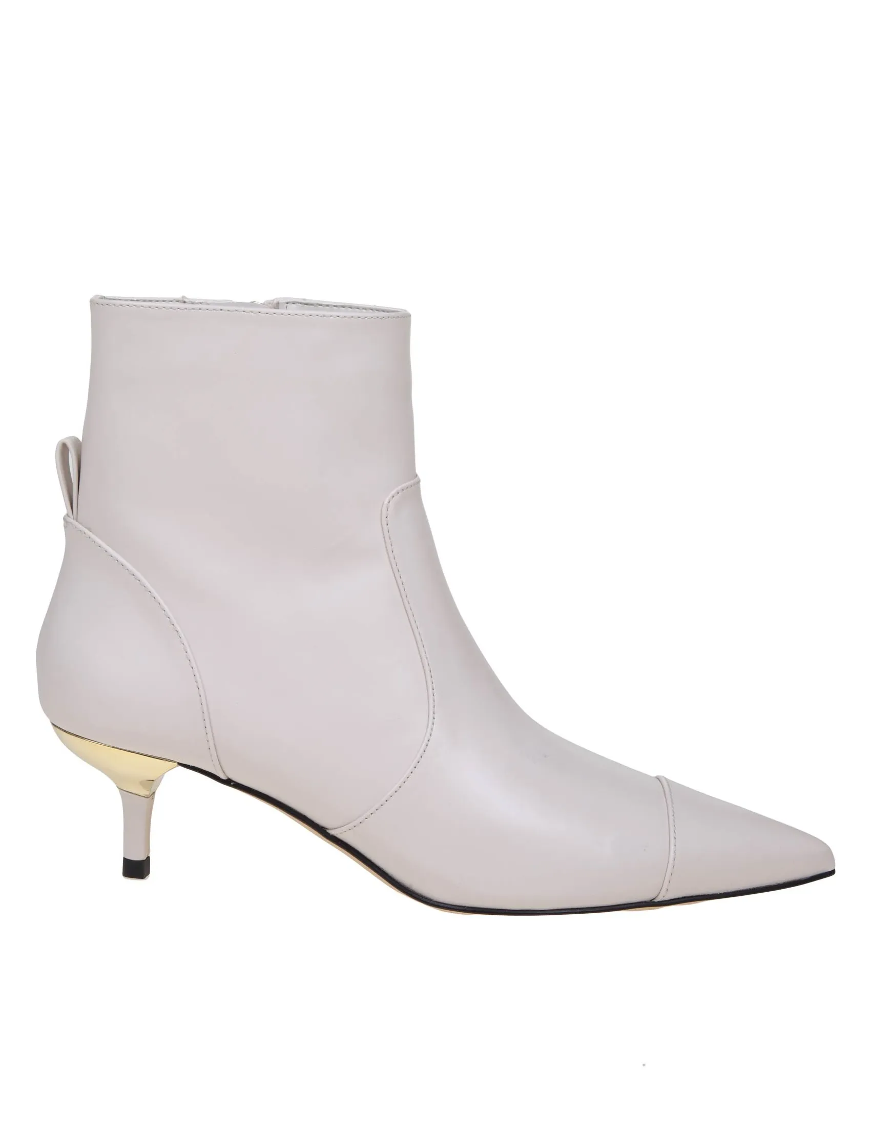 Michael Kors Cream Leather Kadence Ankle Boots.