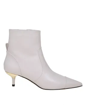 Michael Kors Cream Leather Kadence Ankle Boots.