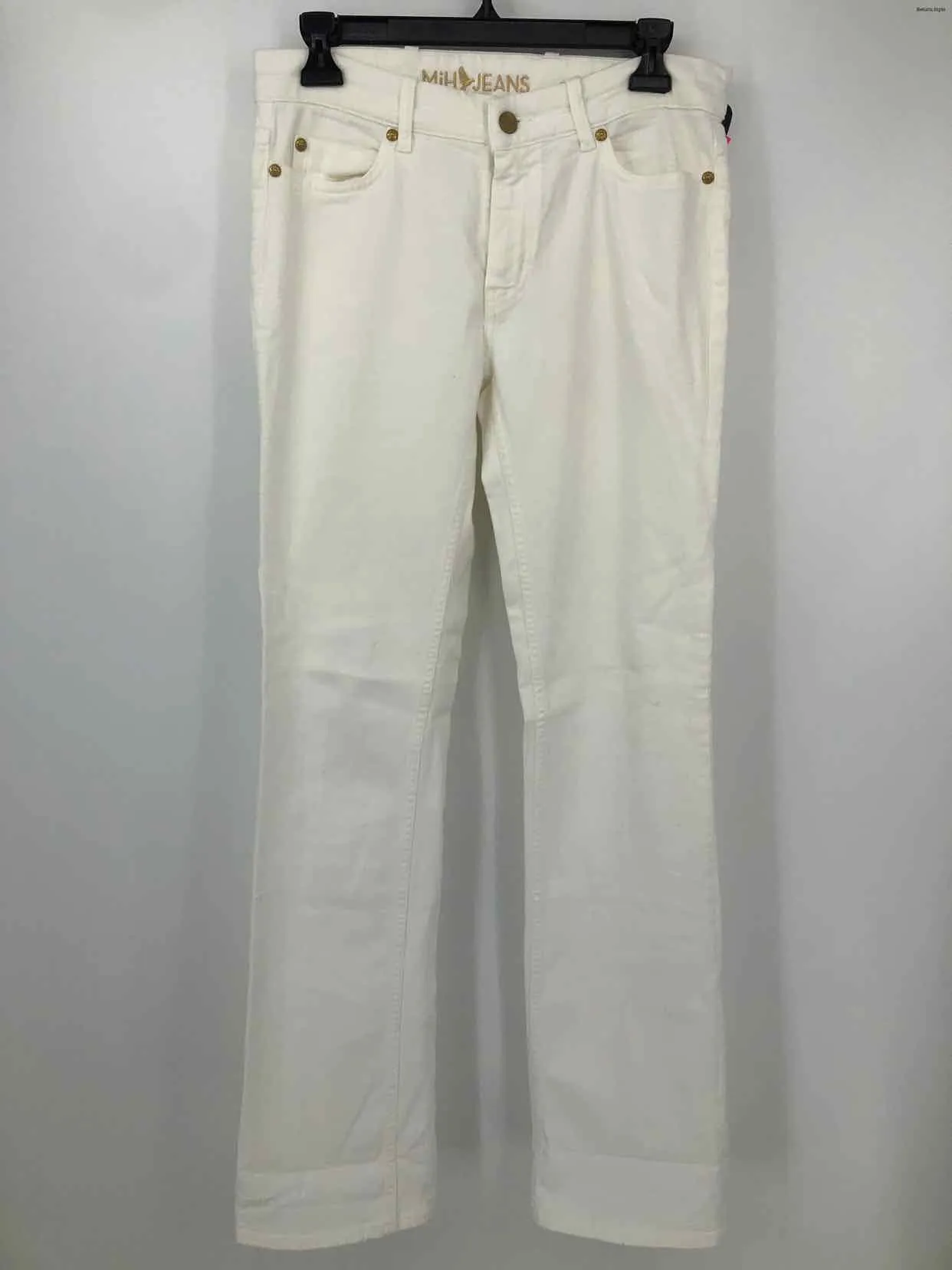 MIH White Denim Bootcut Jeans Size 27 (Small)