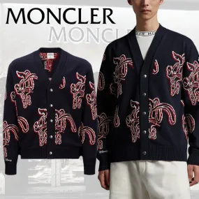 MONCLER Street Style Logo FX Advantage Exclusive Cardigans