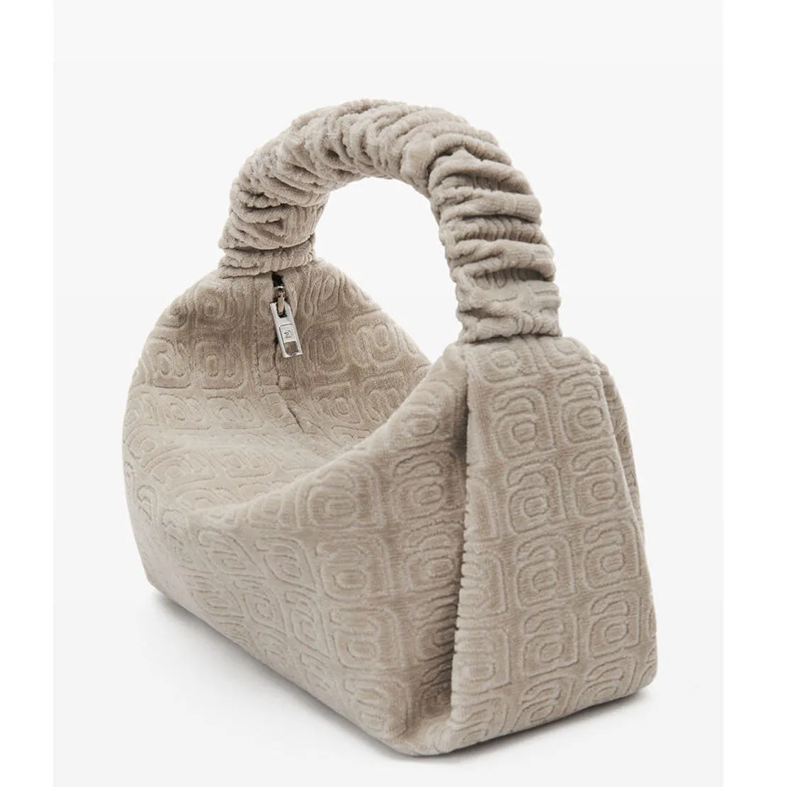 Monogram Scrunchie Terry Bag in Taupe