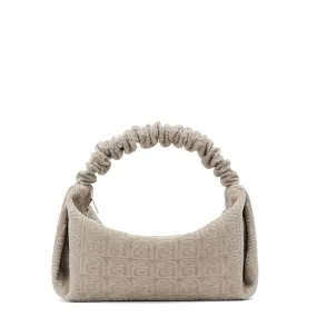 Monogram Scrunchie Terry Bag in Taupe