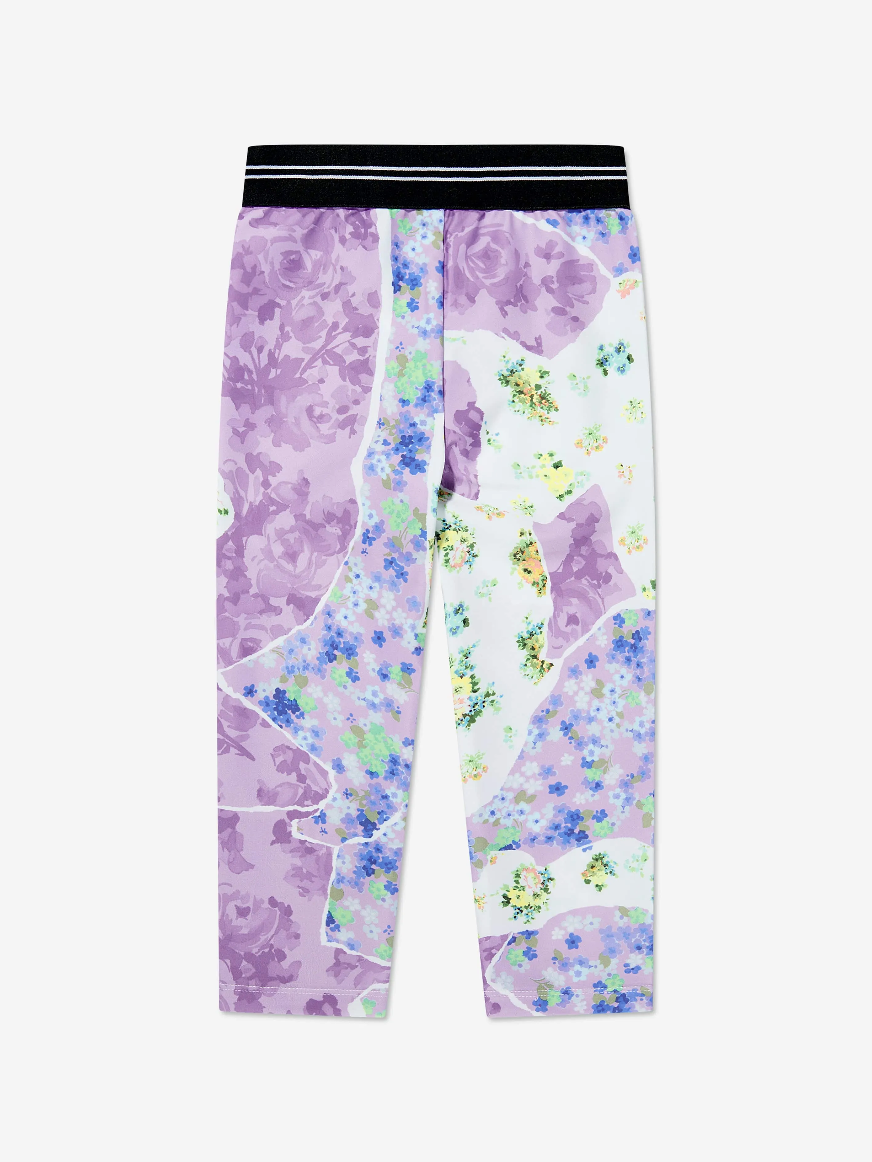 MSGM Girls Multicolour Floral Leggings