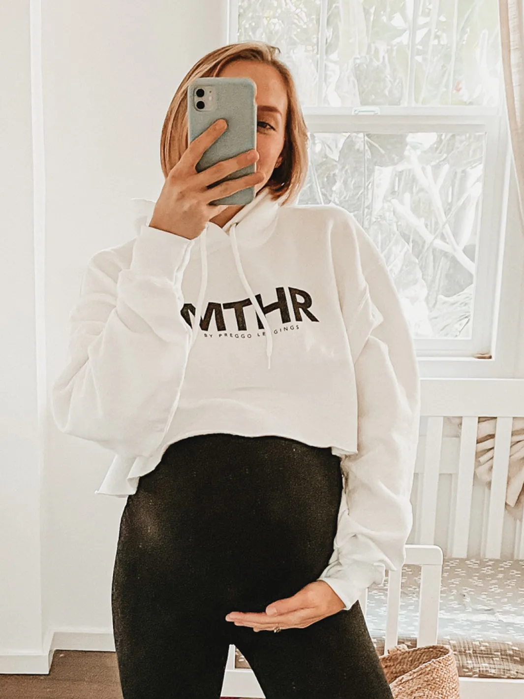 MTHR by Preggo Crop Leggings Hoodie