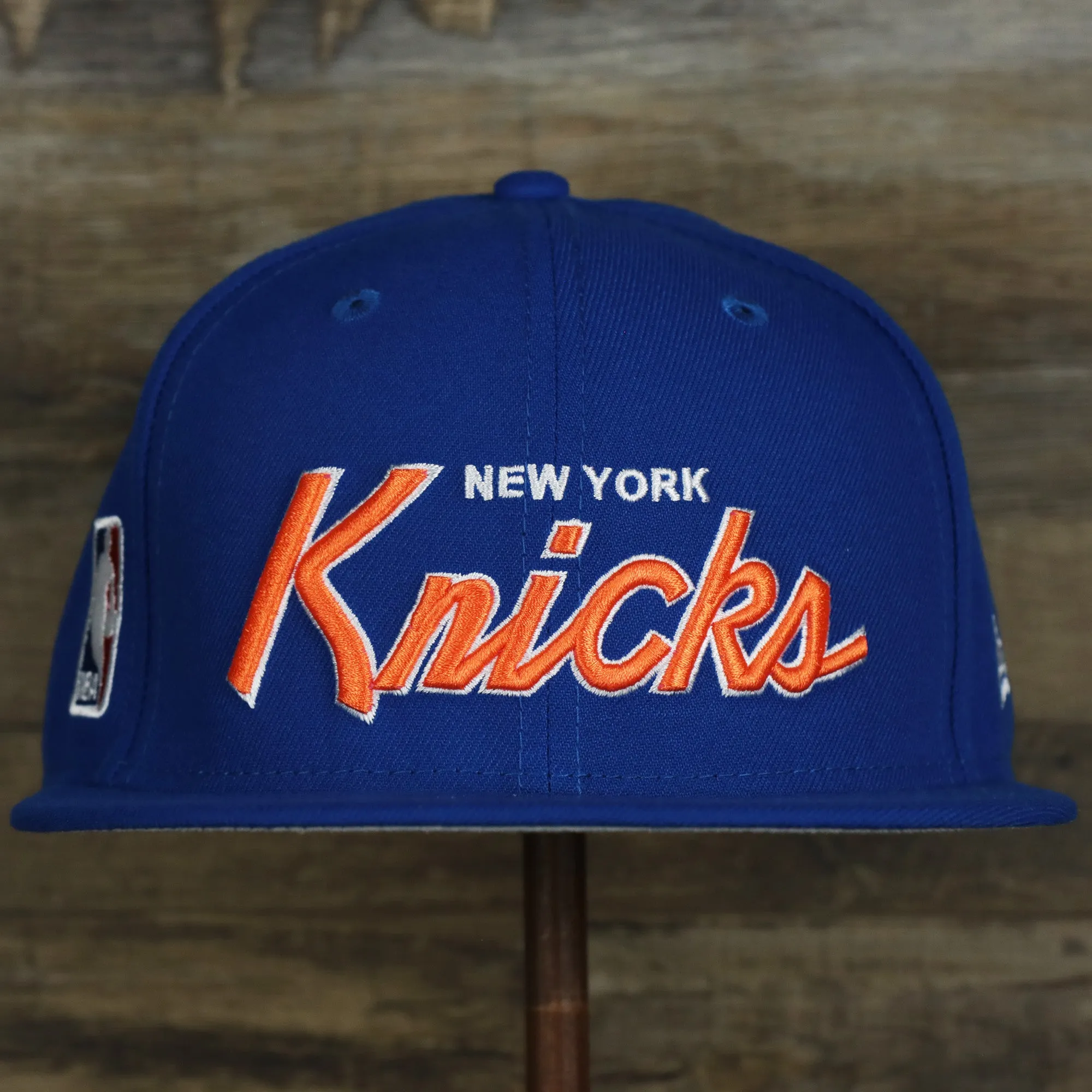 New York Knicks Snapback Hat Blue OSFM - Patch Script Design