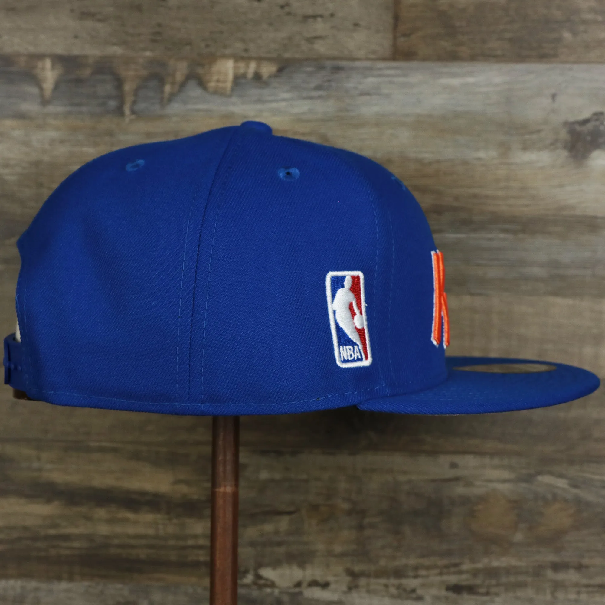 New York Knicks Snapback Hat Blue OSFM - Patch Script Design