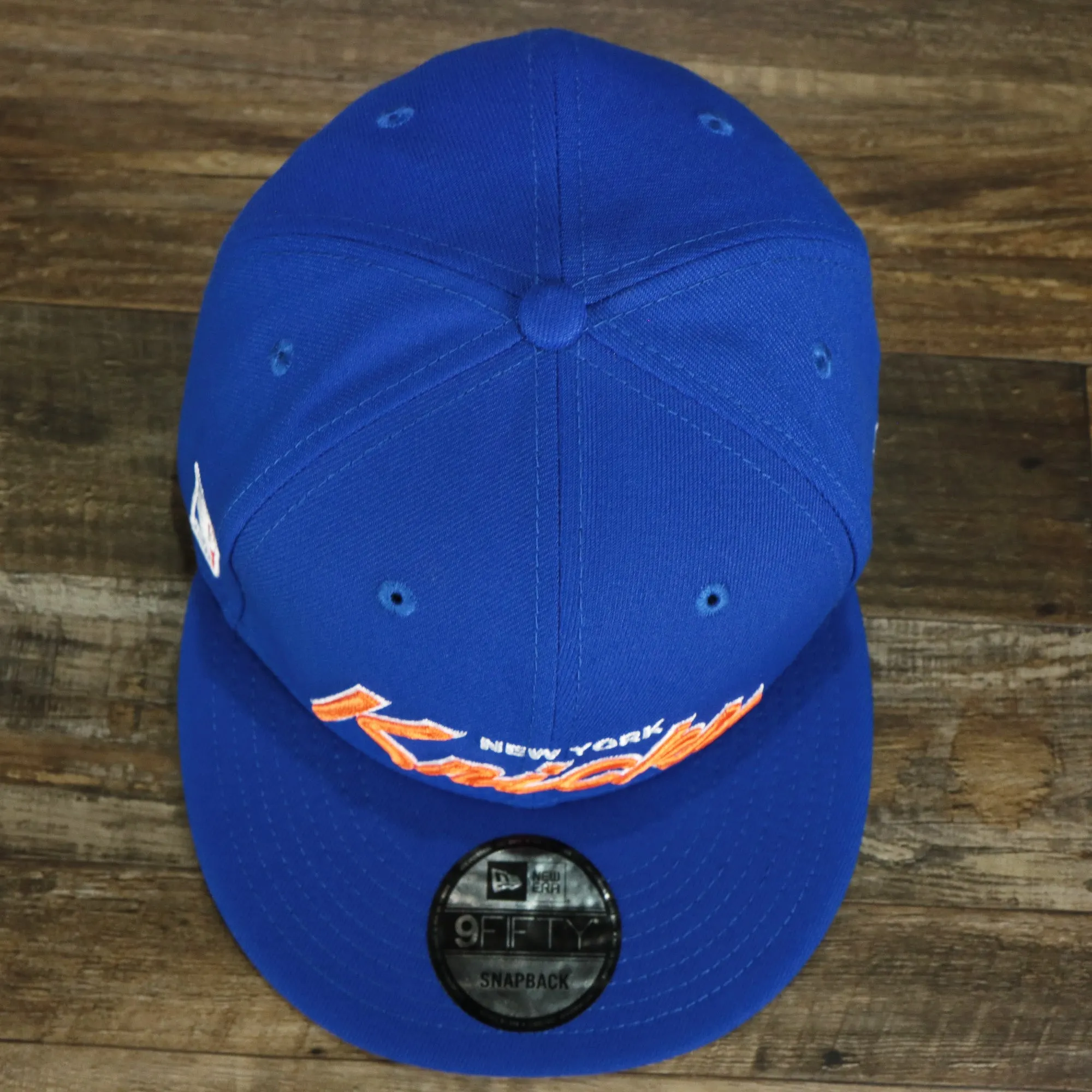 New York Knicks Snapback Hat Blue OSFM - Patch Script Design