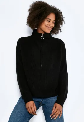 Newalice High Neck Black Pullover by Noisy May