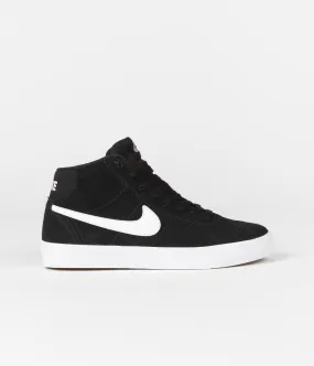 Nike SB Womens Black High Bruin Shoes - Black / White - Black - Gum Light Brown