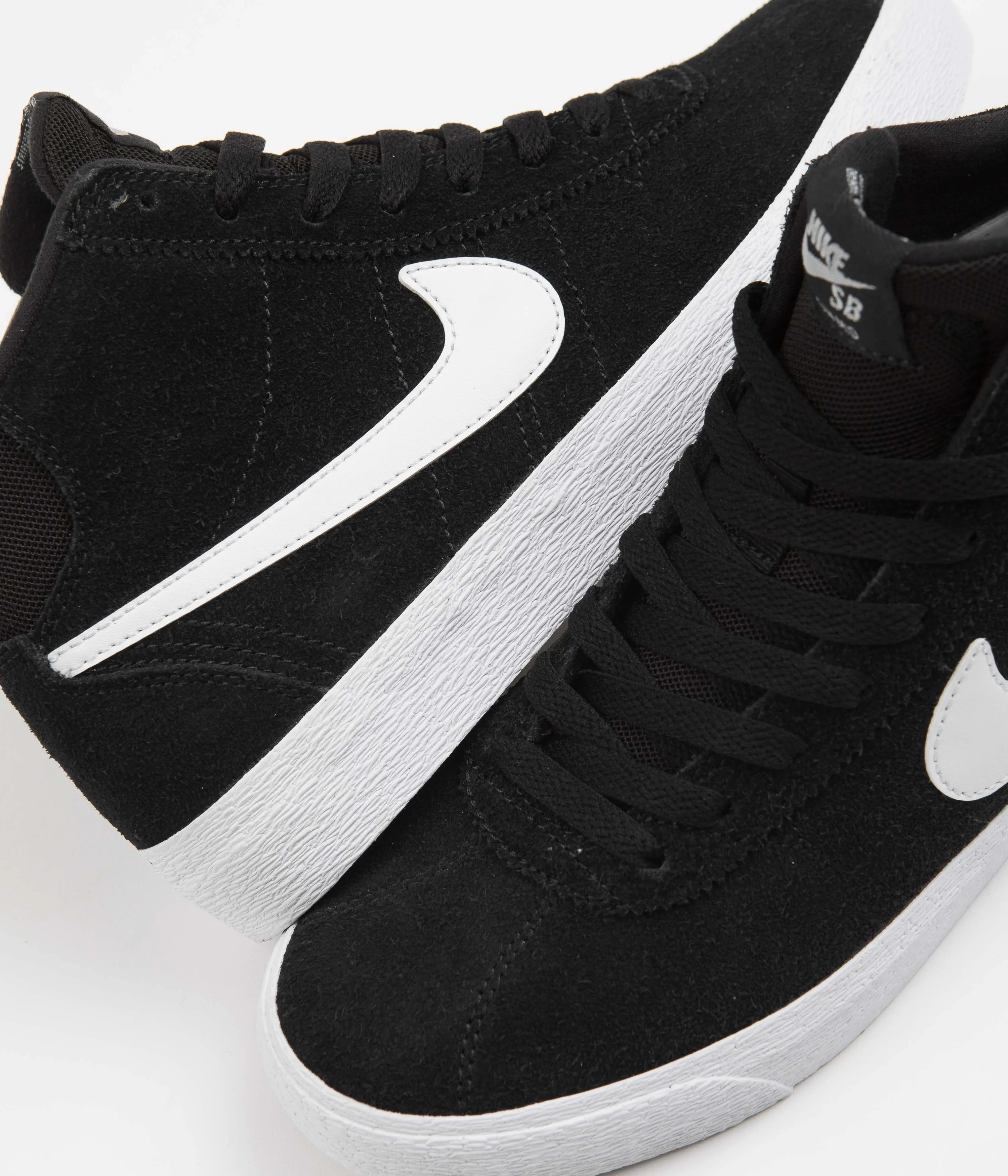 Nike SB Womens Black High Bruin Shoes - Black / White - Black - Gum Light Brown