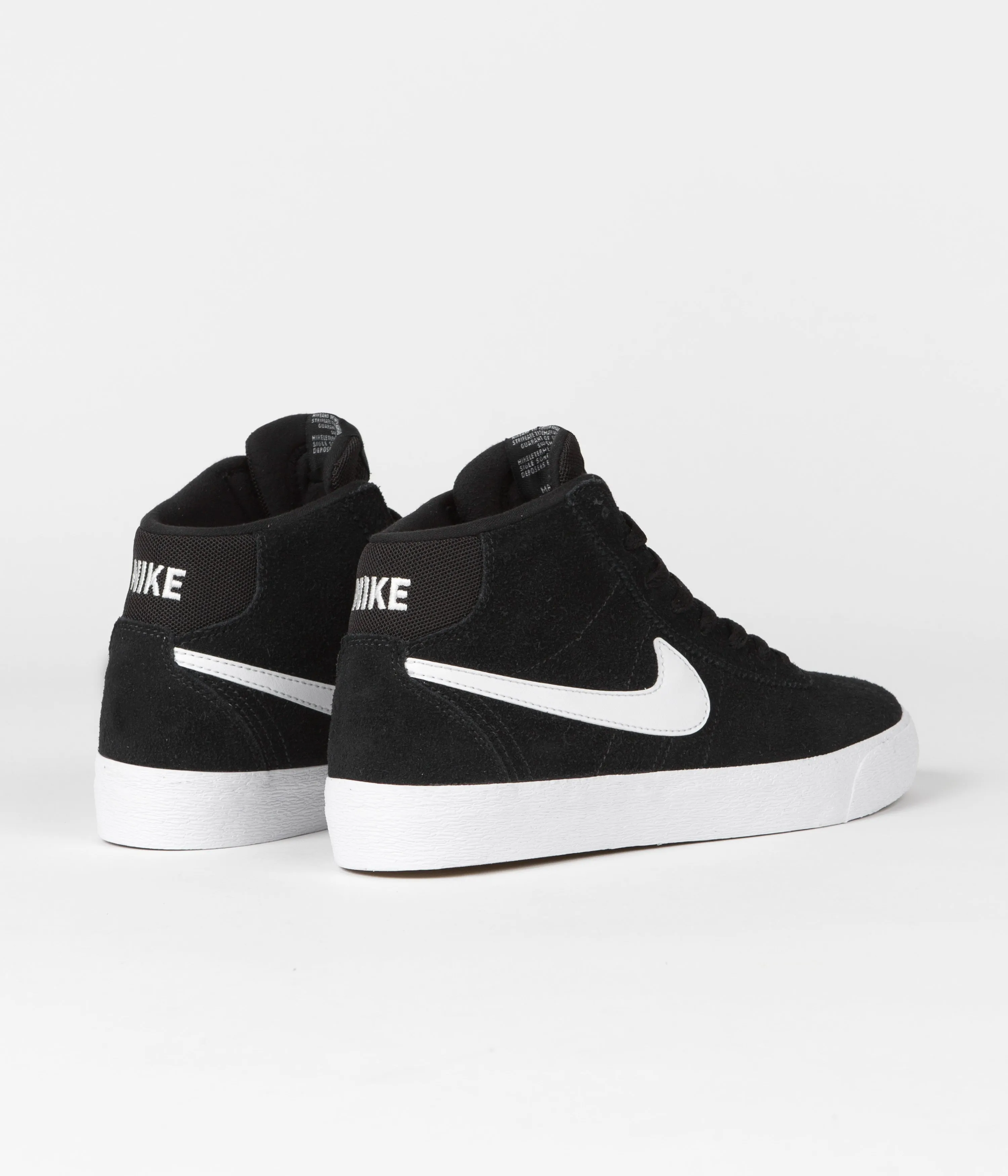 Nike SB Womens Black High Bruin Shoes - Black / White - Black - Gum Light Brown