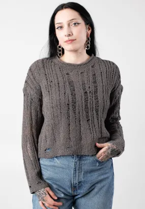 Noisy May Mary O Neck Charcoal Gray Pullover - Shop Now