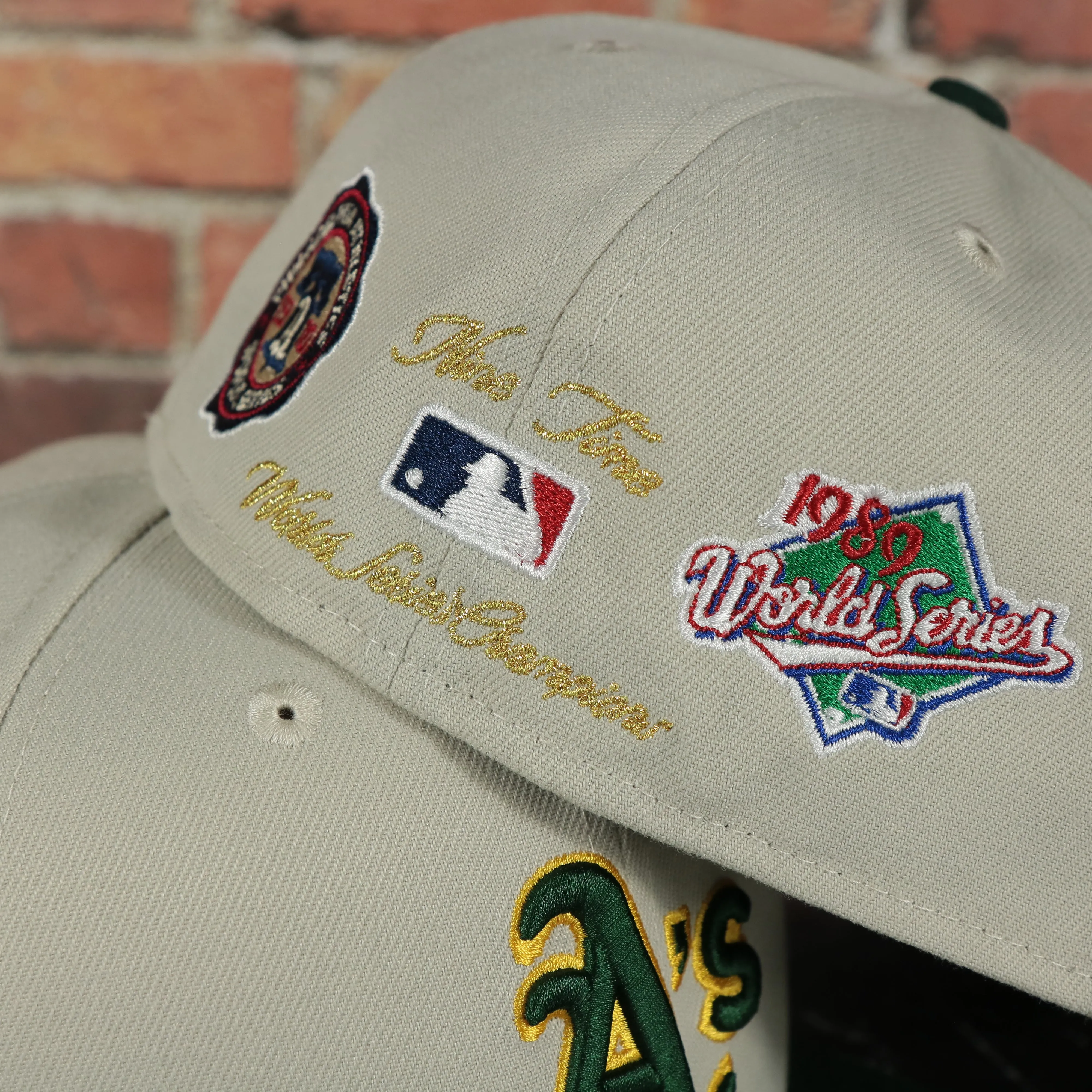 Oakland Athletics 9-Time World Series Champions Two Tone Grey Bottom Fitted Cap