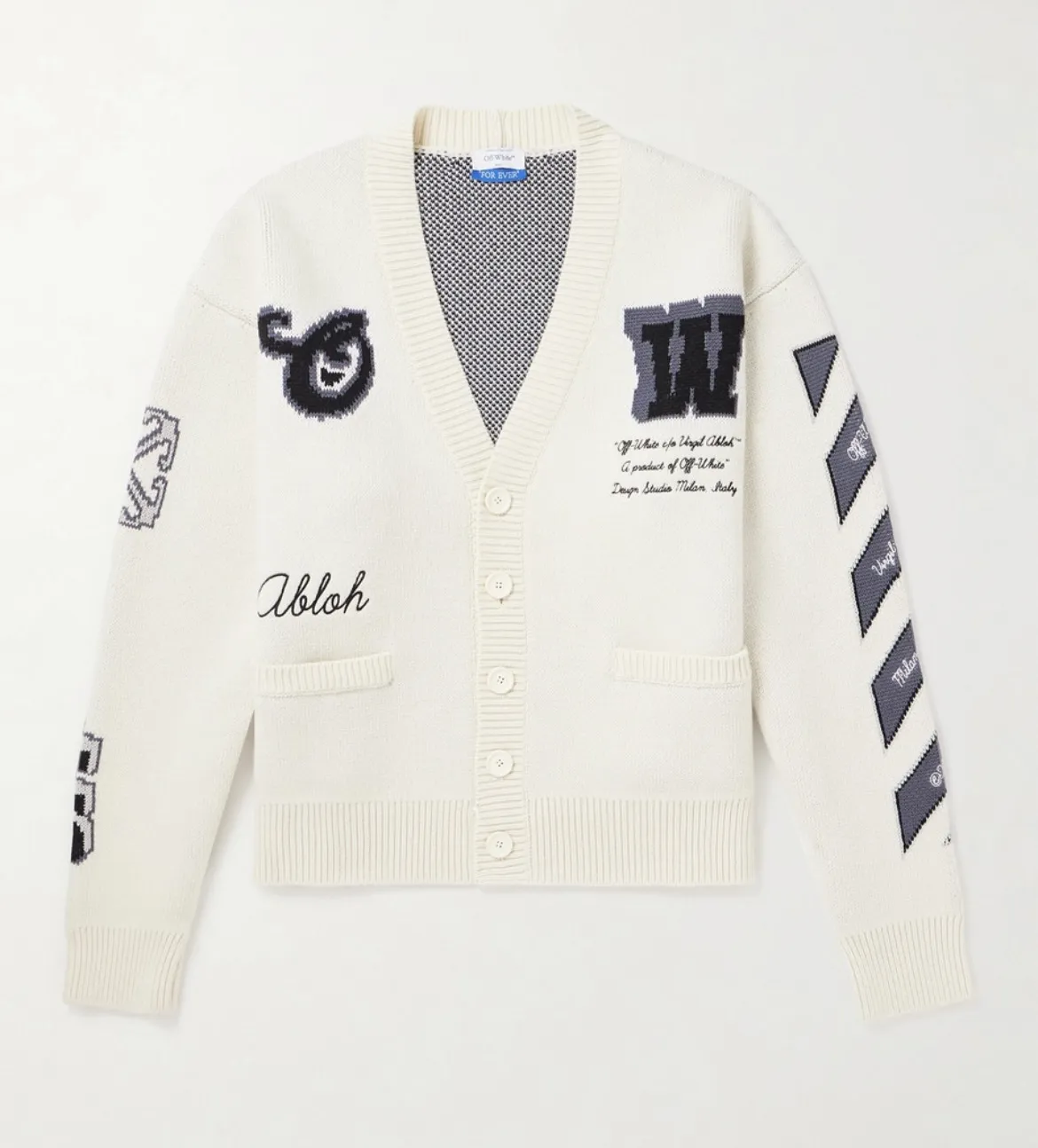 Off-White Street Style Logo Cardigans - Shop Now