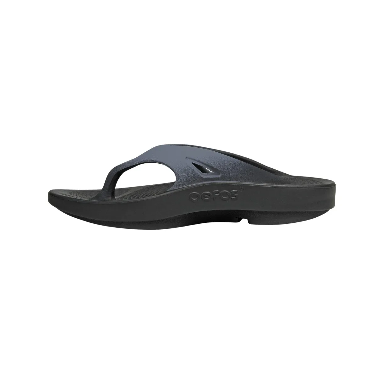 Oofos Recovery Sandals Black Graphite Unisex, Sporty Design