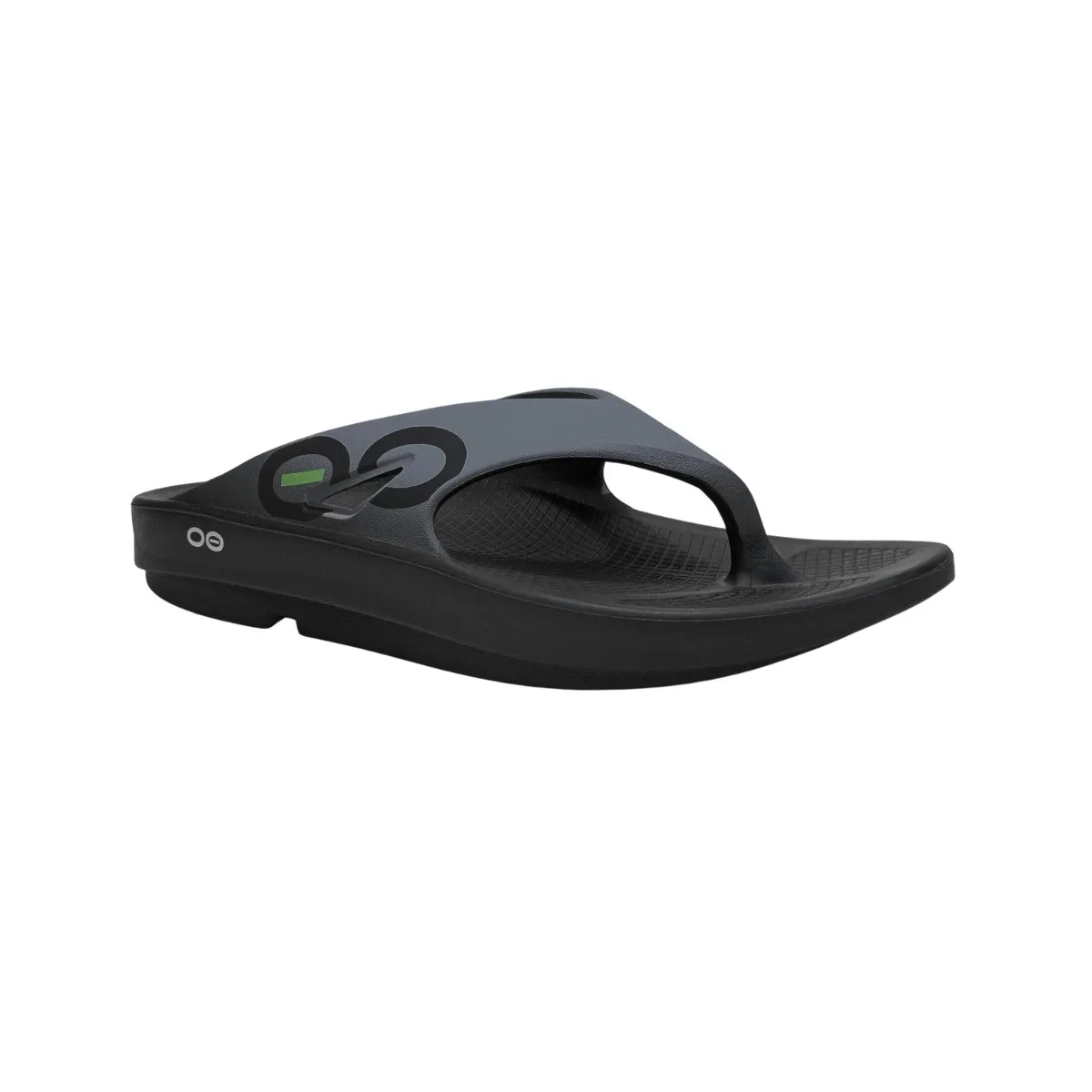 Oofos Recovery Sandals Black Graphite Unisex, Sporty Design