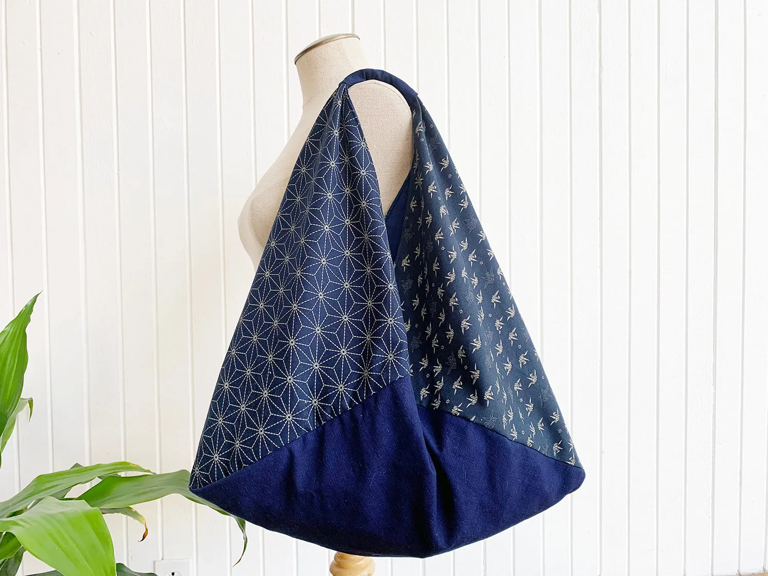 Origami market bag Asanoha design