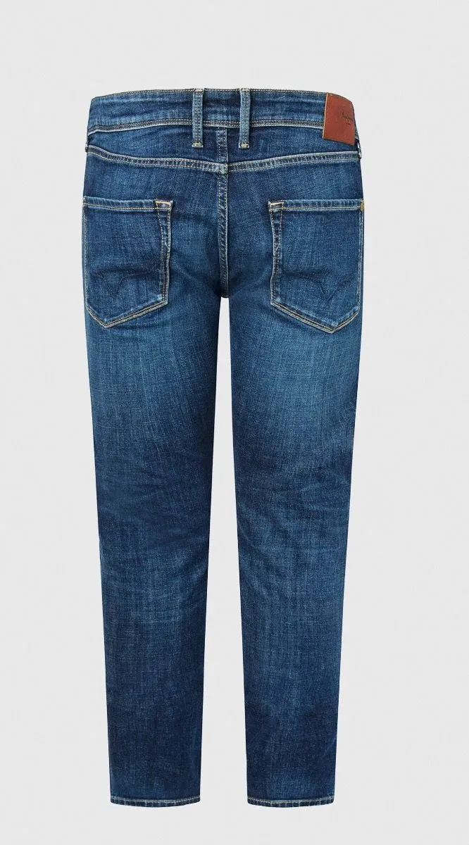 Pepe Jeans Finsbury Skinny Fit Low Waist Denim Jeans in Blue