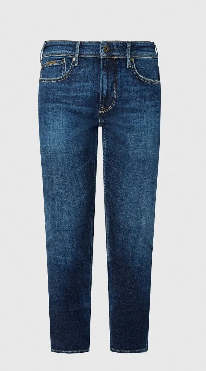 Pepe Jeans Finsbury Skinny Fit Low Waist Denim Jeans in Blue