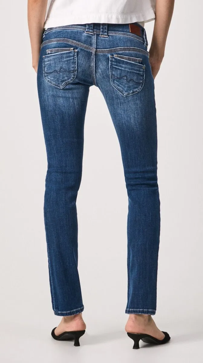 Pepe Jeans Ladies Venus Regular Fit Denim Jeans Blue