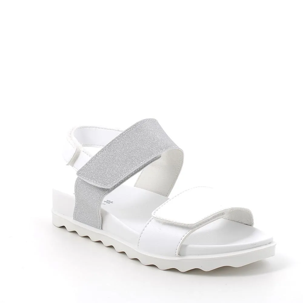 Primigi White-Silver Girl's Sandals Sizes 36-39