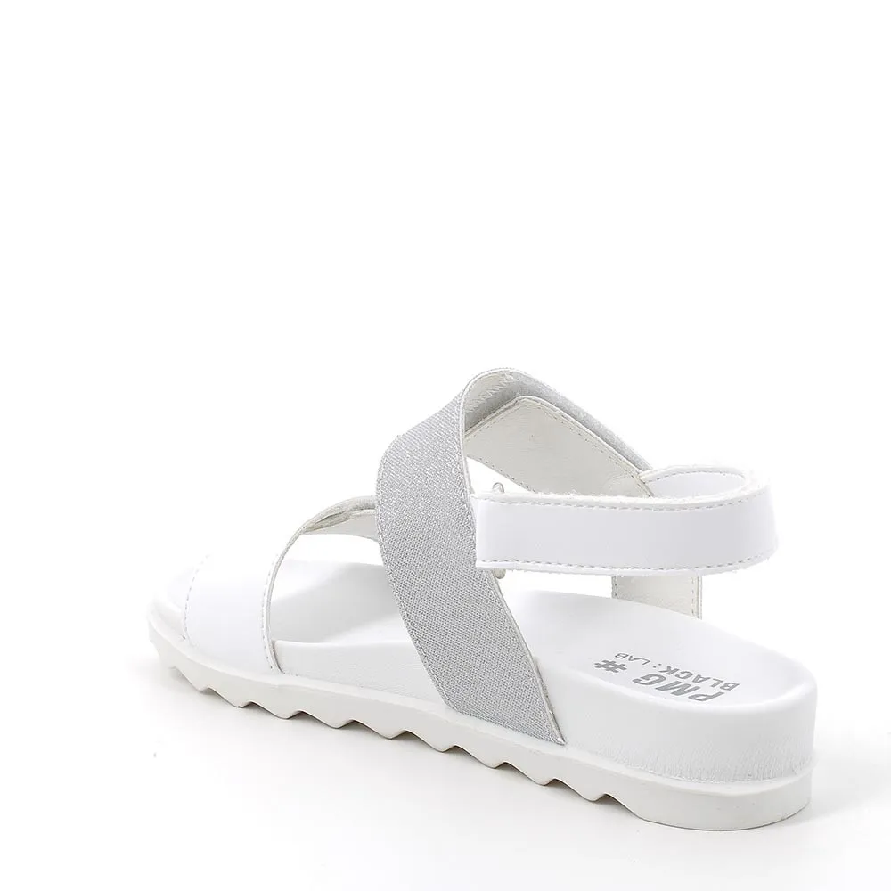 Primigi White-Silver Girl's Sandals Sizes 36-39