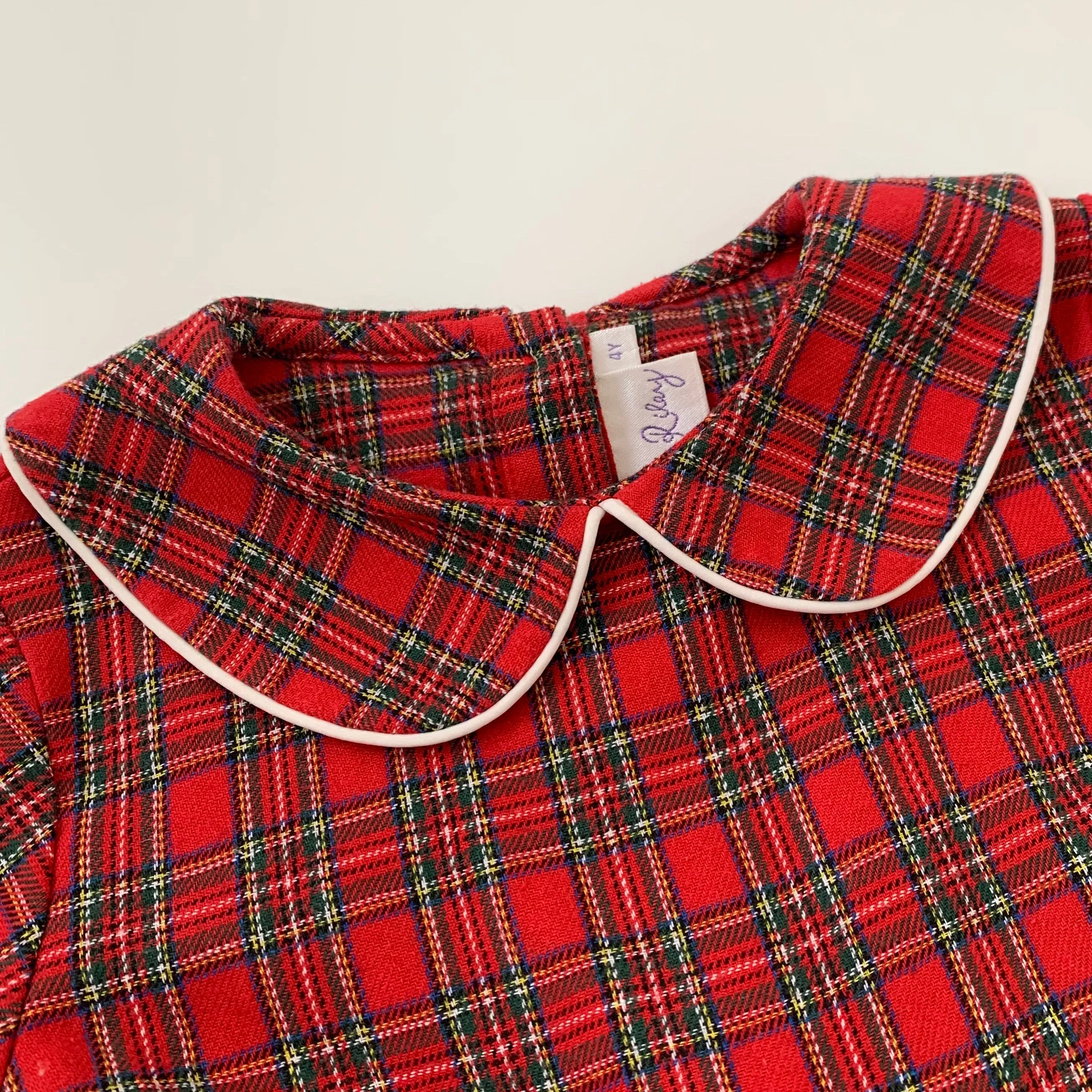 Rachel Riley Red Tartan Dress for 4 Years Old