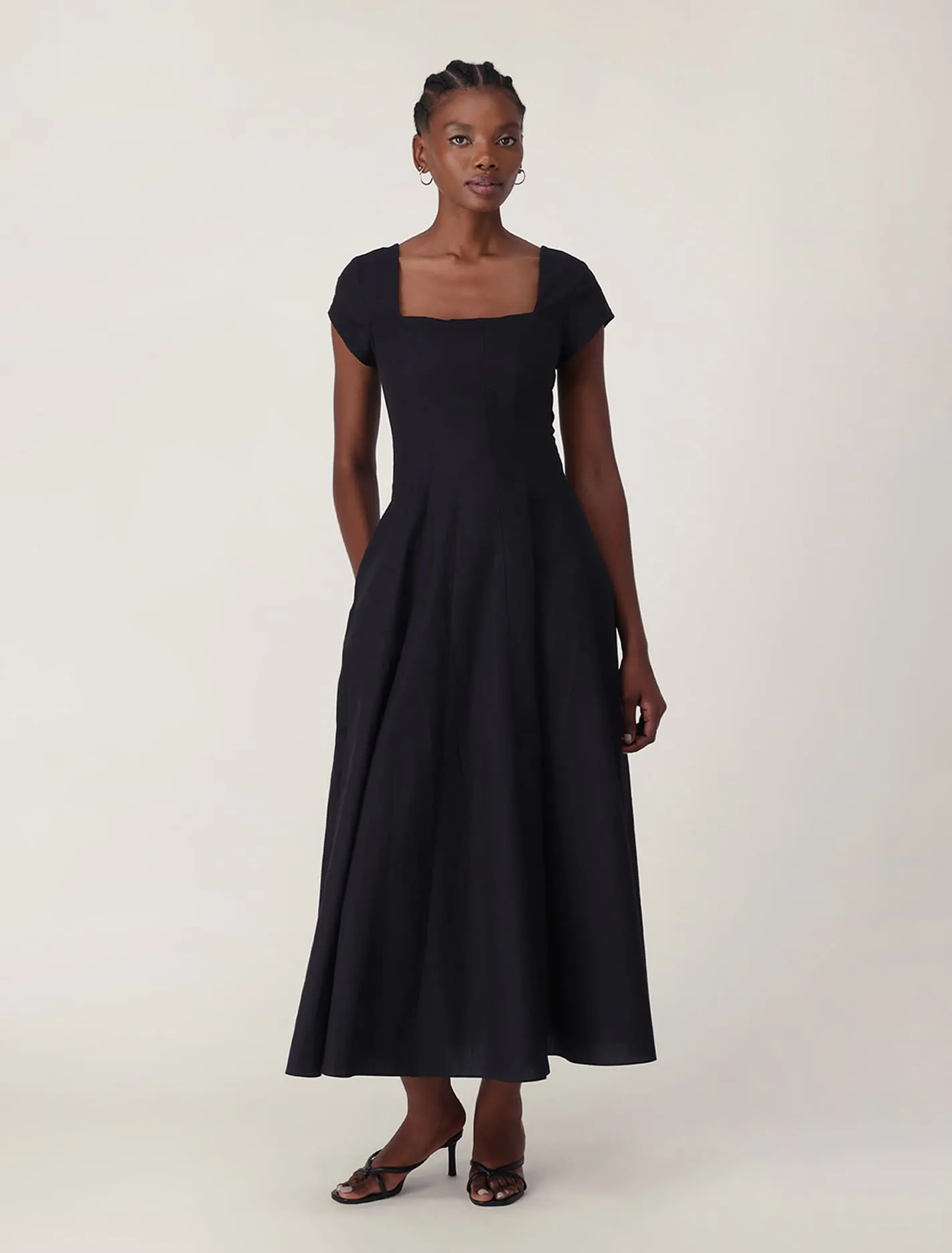 Raleigh Cap Sleeve Mid-Length Dress