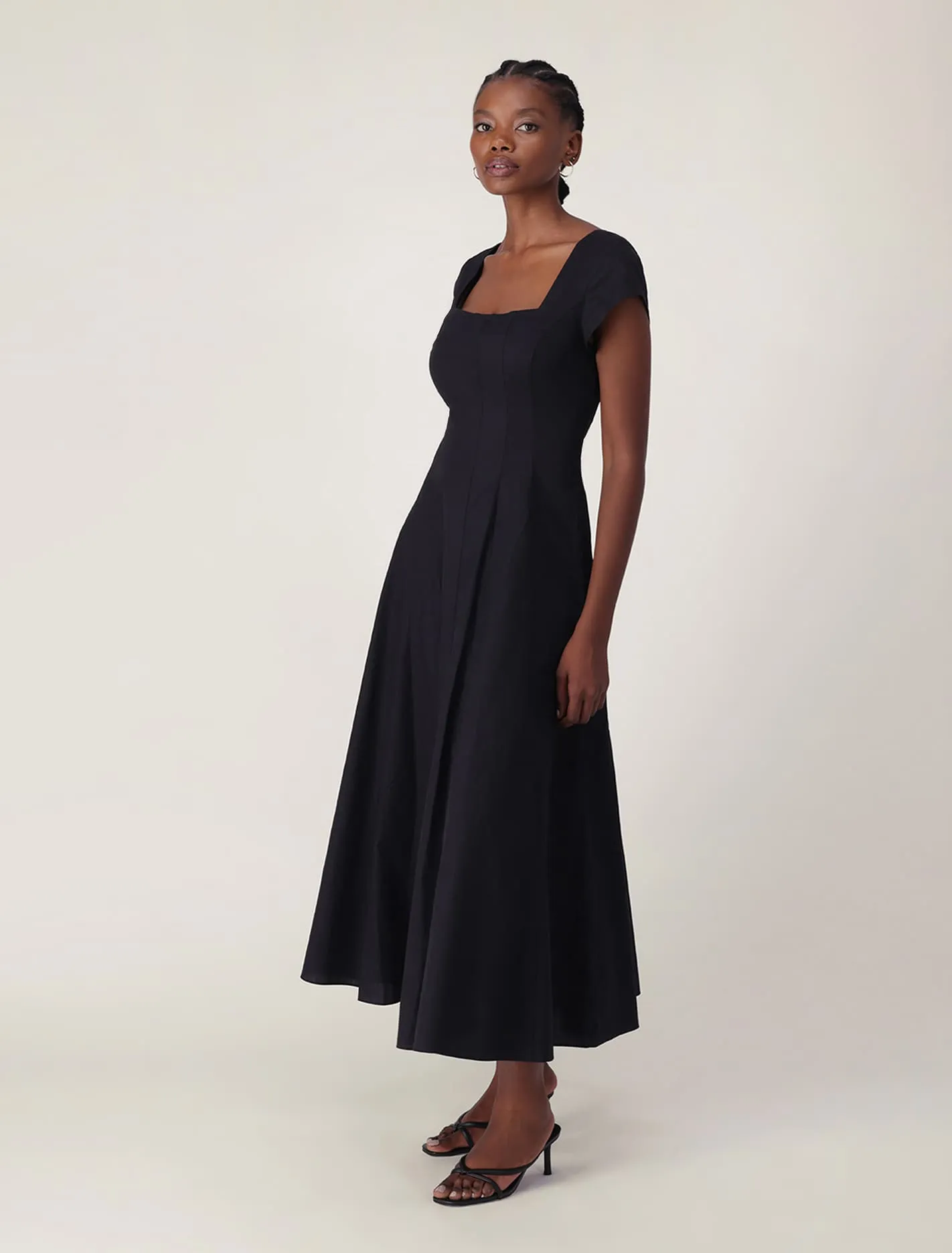 Raleigh Cap Sleeve Mid-Length Dress