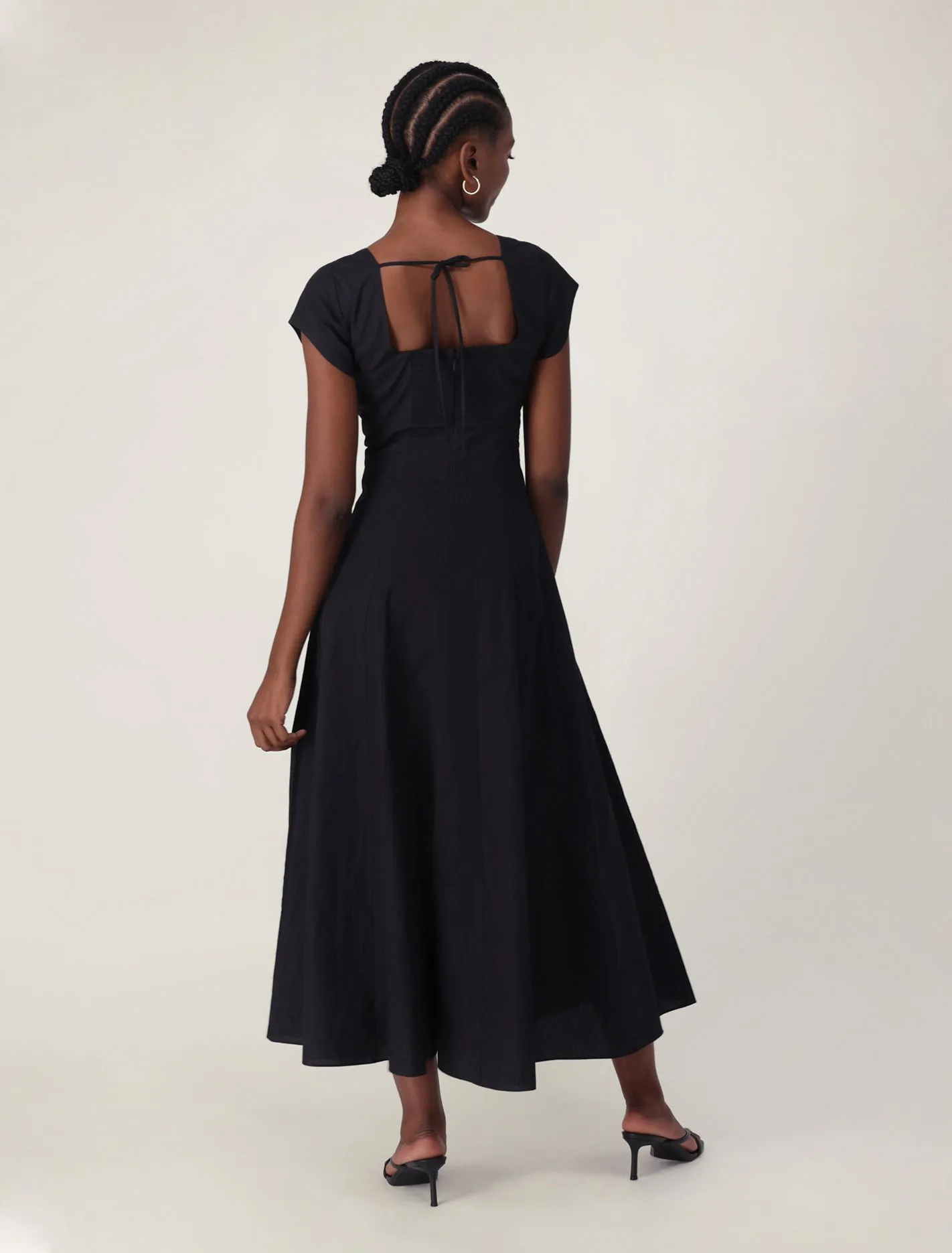 Raleigh Cap Sleeve Mid-Length Dress