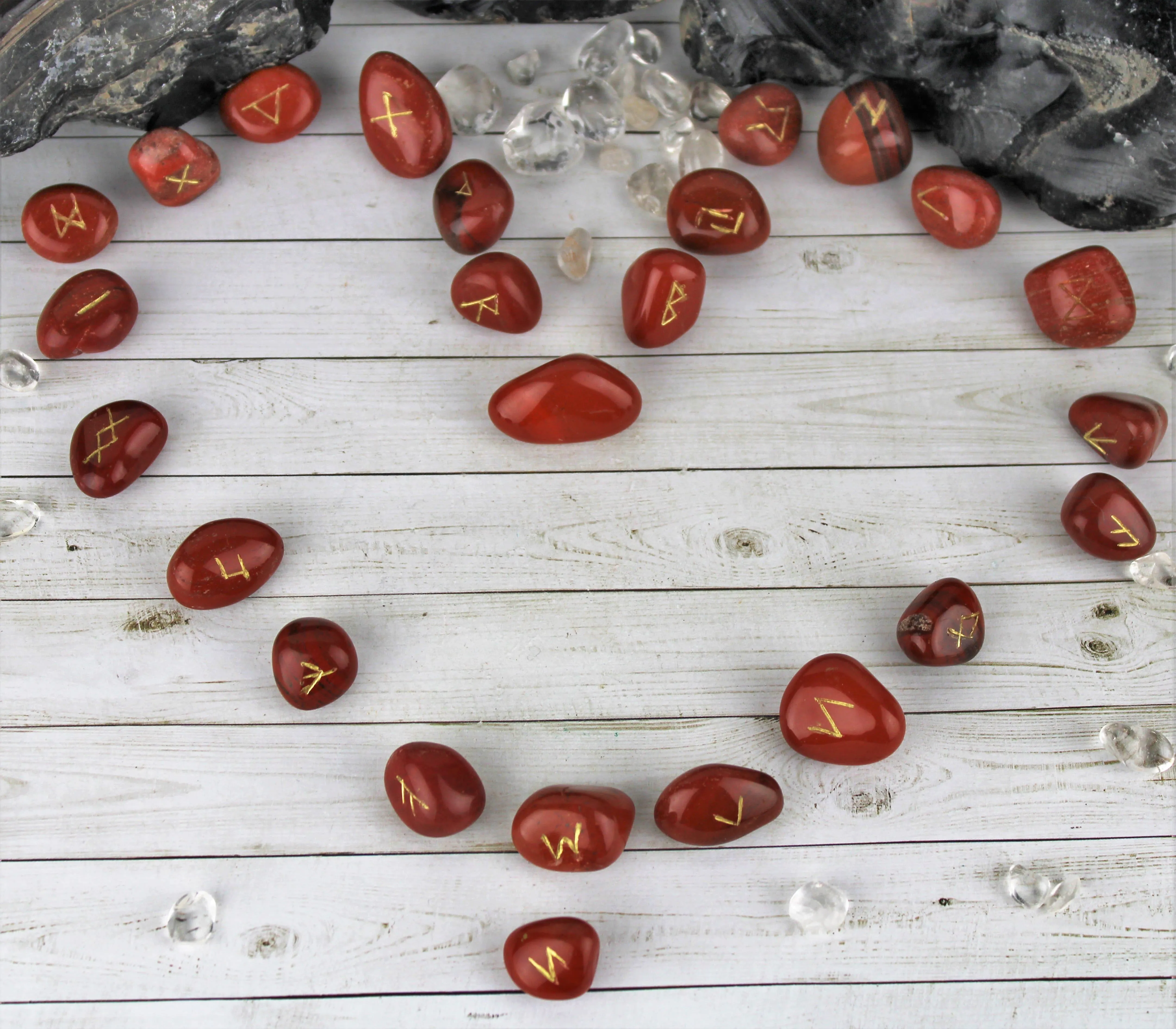 Red Jasper Rune Stones | Set of Runes